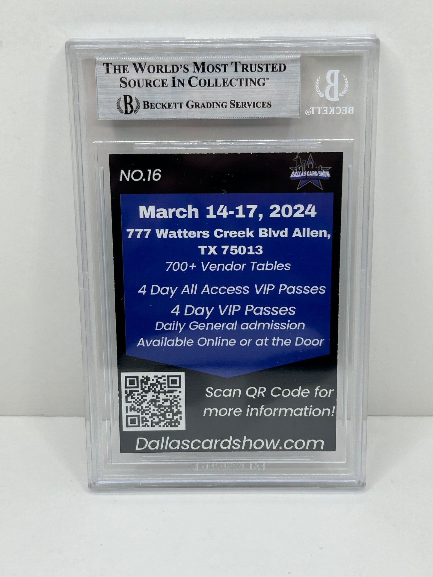 2024 Dallas Card Show Jordan Shipley #16 Beckett Witnessed Authentic Autograph (4847)