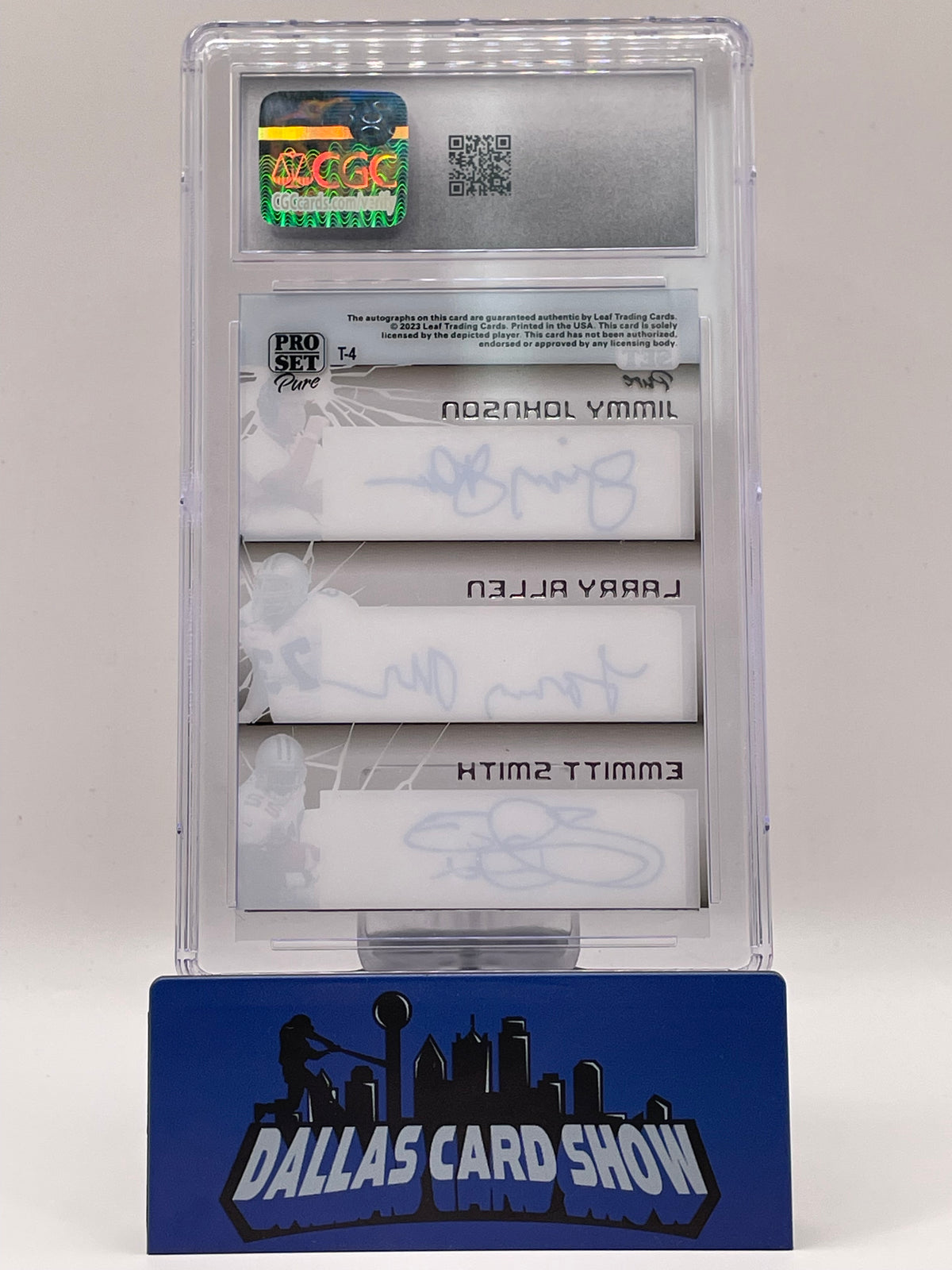 2023 Leaf Pro Set Pure Triography Johnson/Allen/Smith Clear Red Spectrum Auto /3 CGC 9