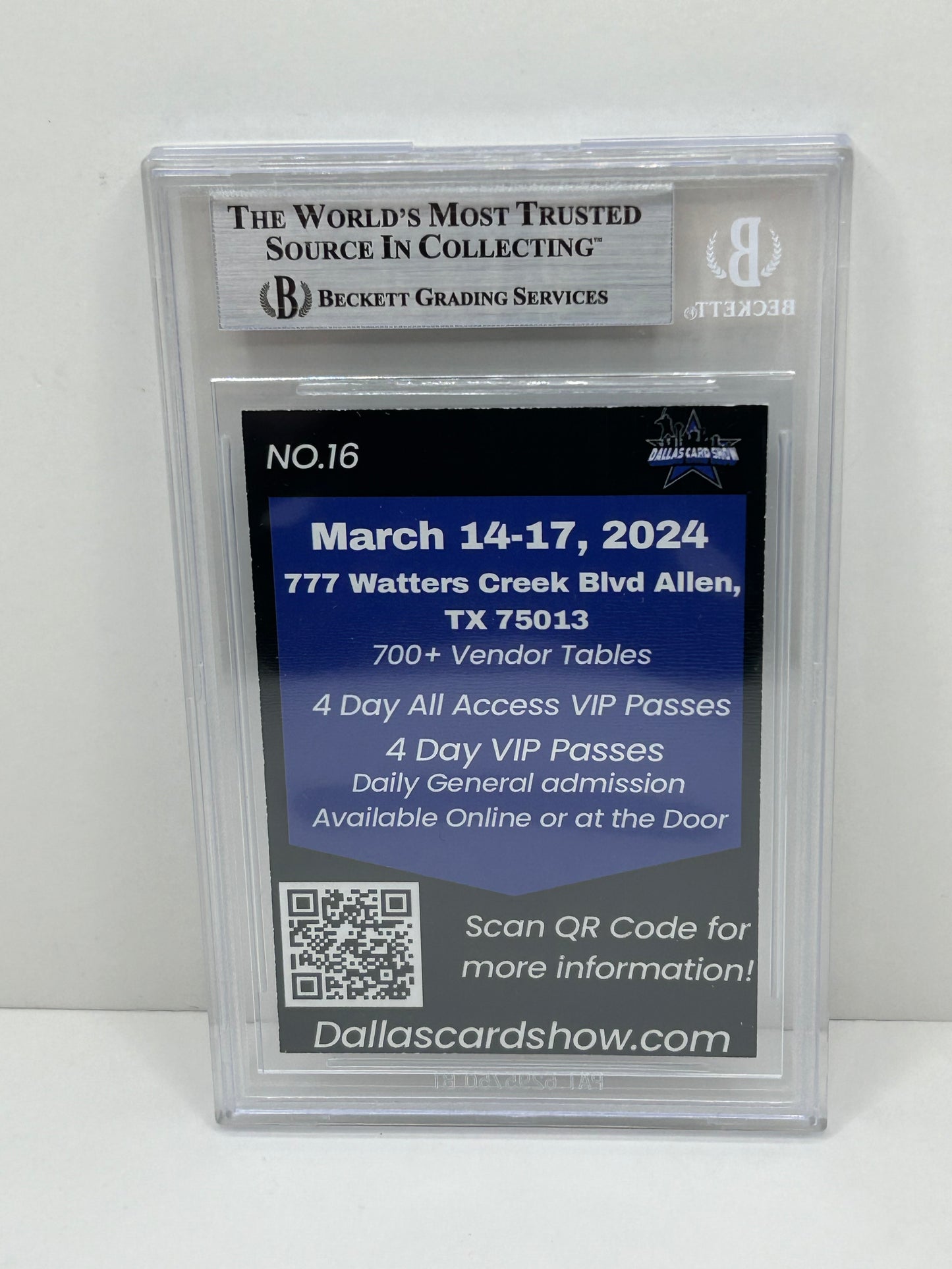 2024 Dallas Card Show Jordan Shipley #16 Beckett Witnessed Authentic Autograph (4843)