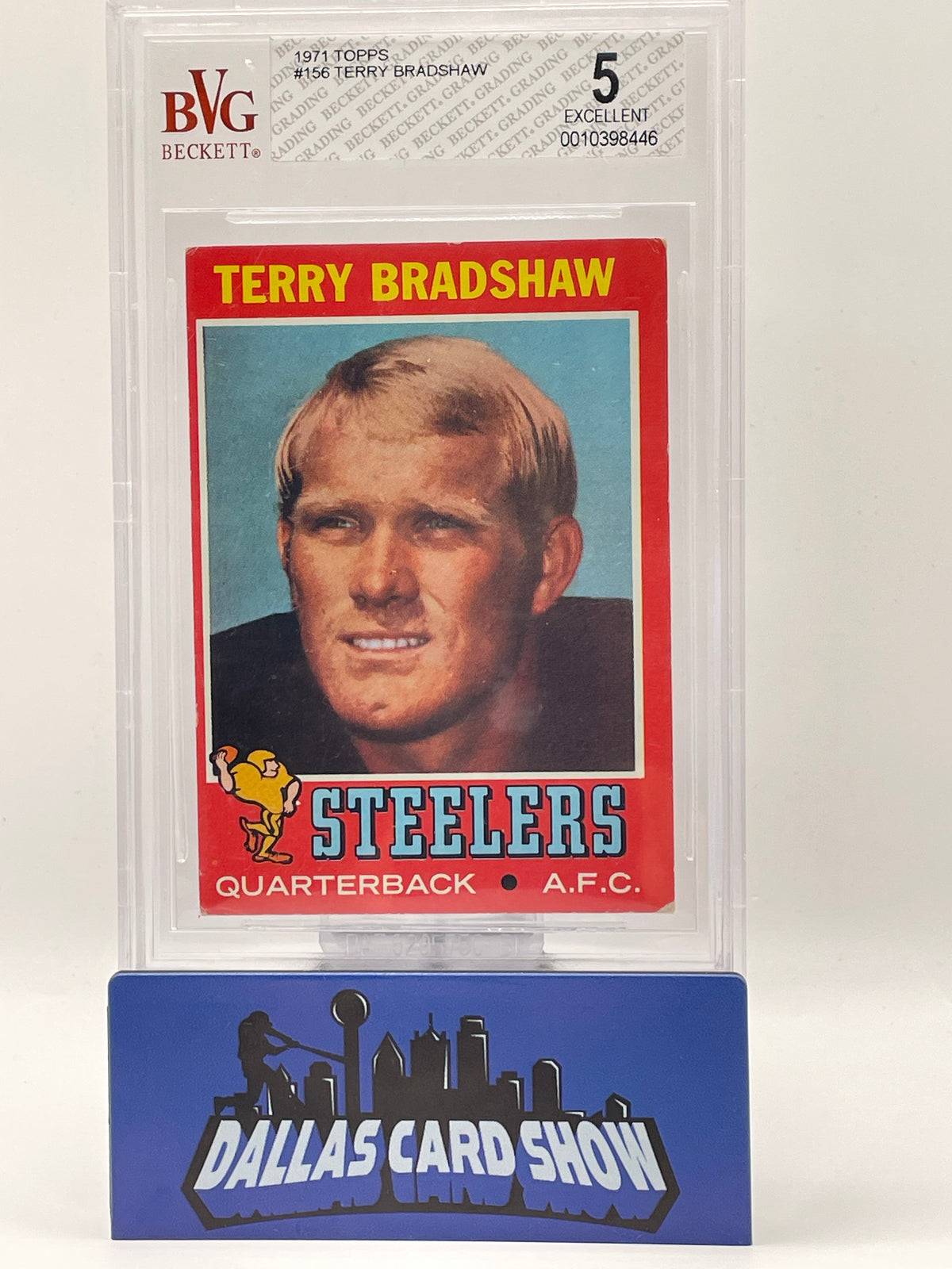 1971 Topps #156 Terry Bradshaw Rookie RC BVG 5