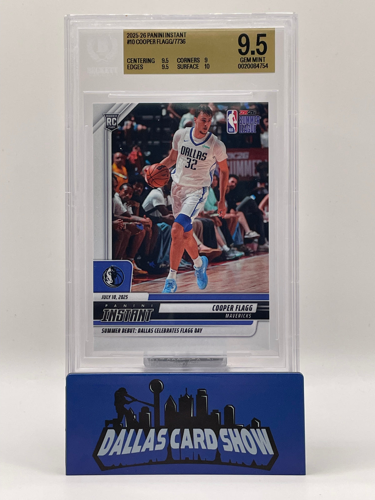 2025-26 Panini Instant #10 Cooper Flagg /7736 BGS 9.5