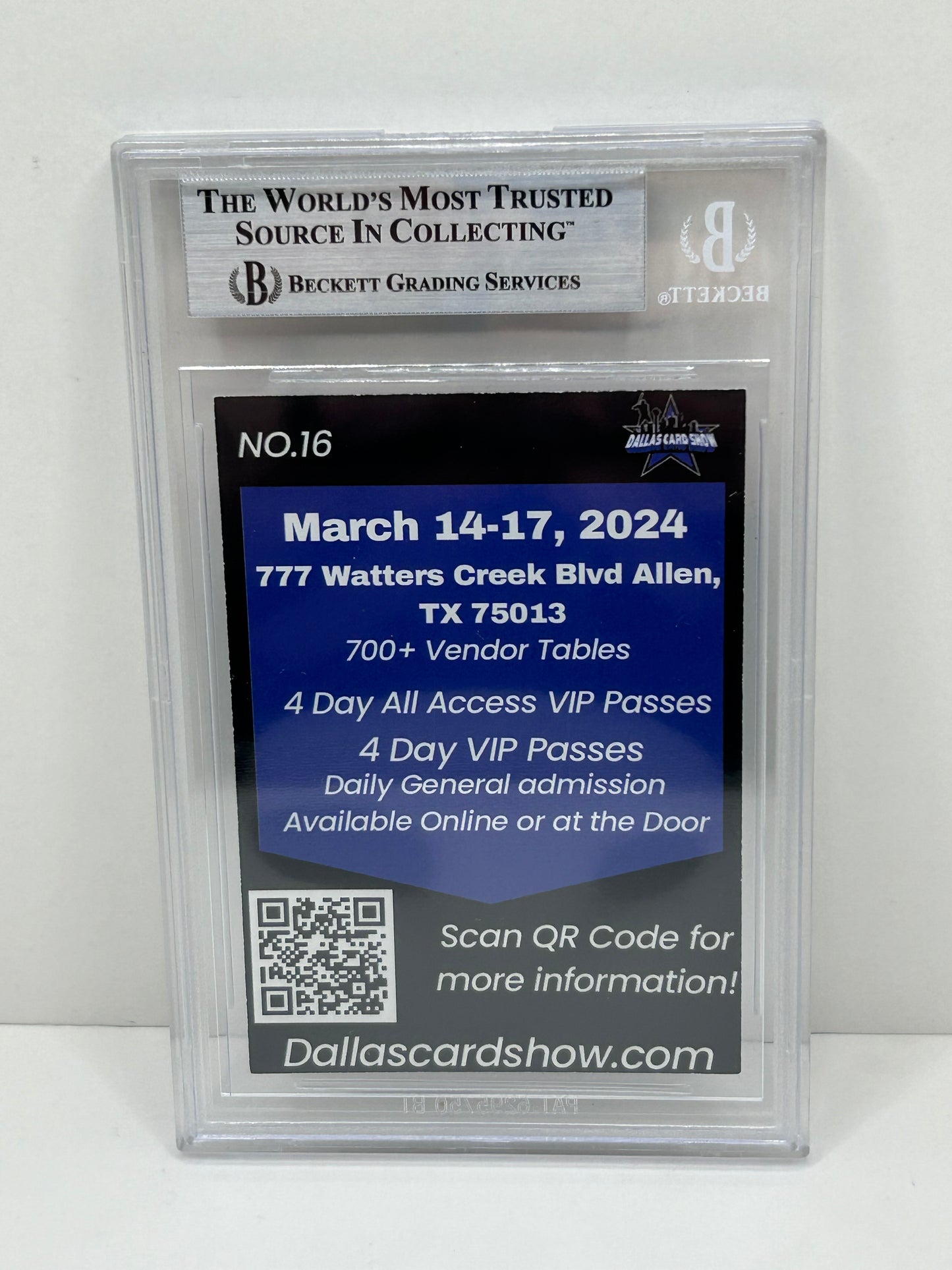 2024 Dallas Card Show Jordan Shipley #16 Beckett Witnessed Authentic Autograph (4849)