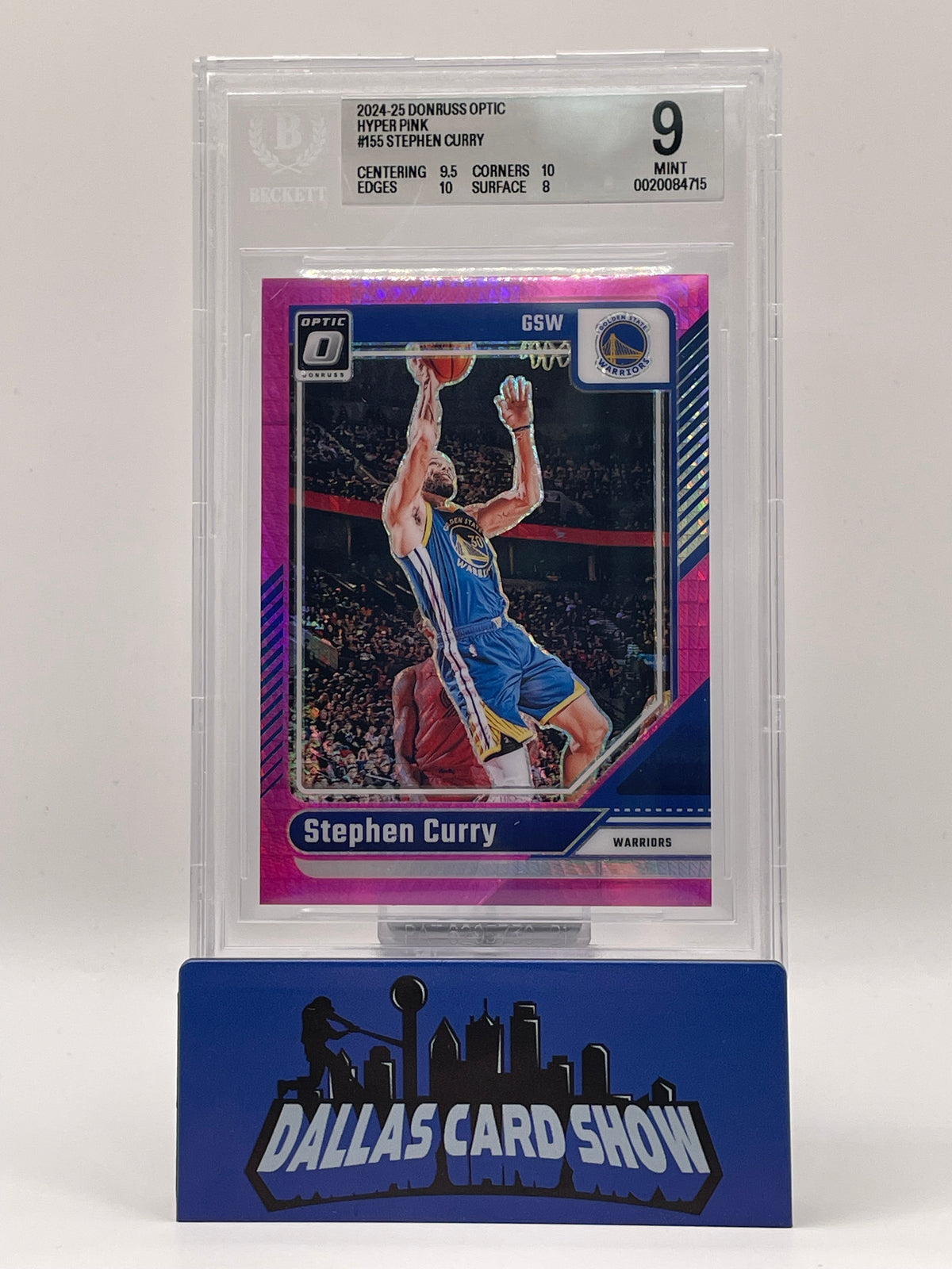 2024-25 Panini Donruss Optic #155 Stephen Curry Hyper Pink BGS 9