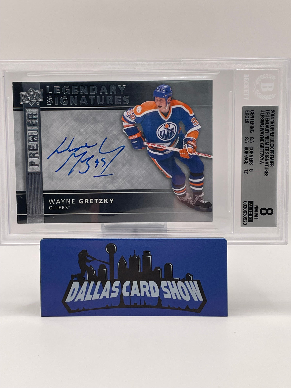 2014-15 Upper Deck Premier Wayne Gretzky Legendary Premier Signatures BGS 8 Auto 10