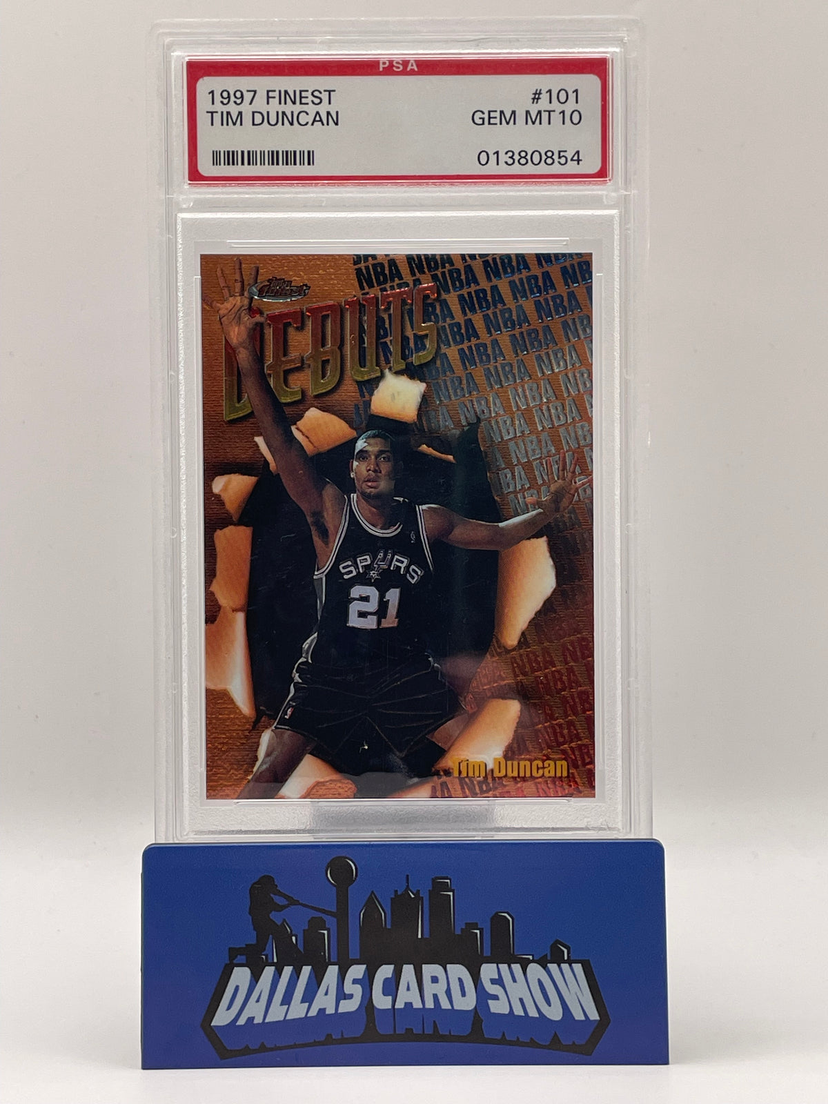 1997-98 Topps Finest #101 Tim Duncan Rookie RC PSA 10