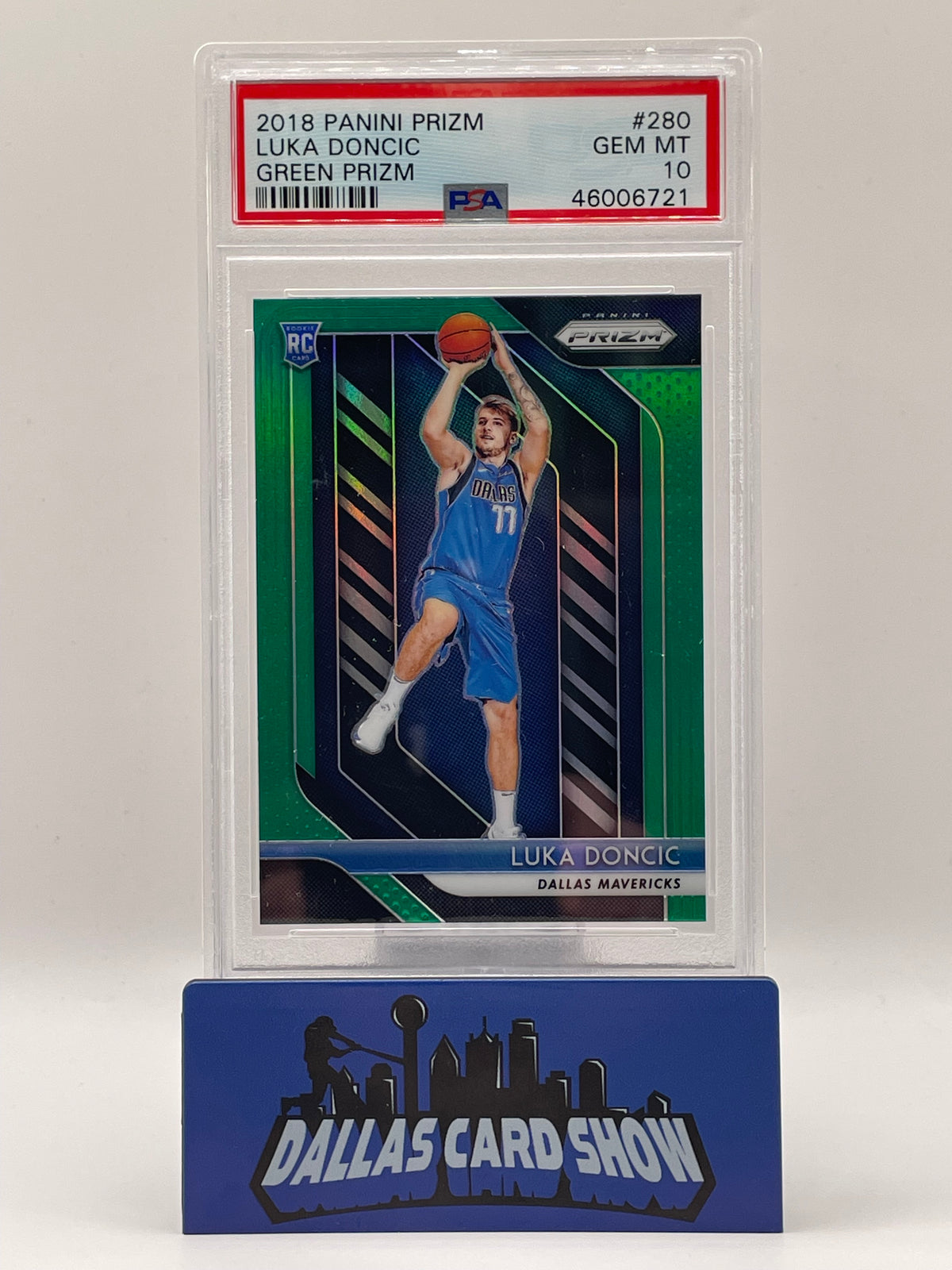 2018 Panini Prizm #280 Luka Doncic Green Prizm Rookie RC PSA 10