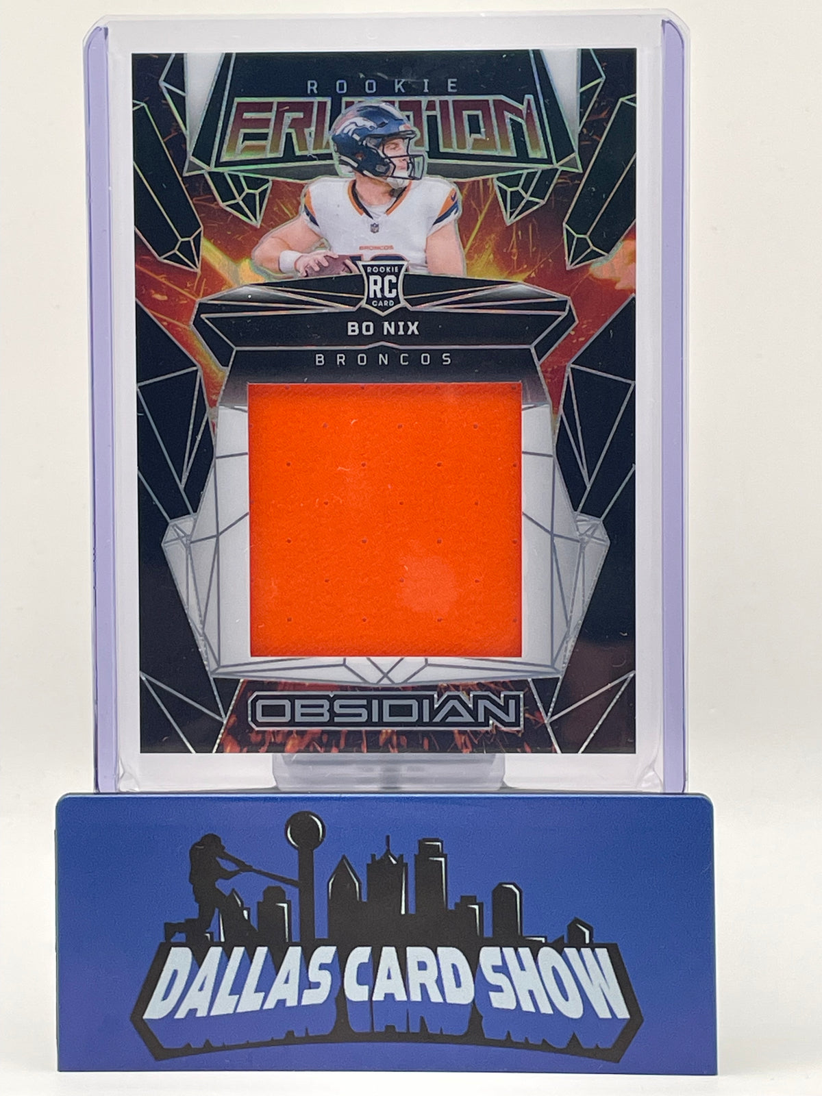 2024 Panini Obsidian #ERM-BNK Bo Nix Rookie Eruption Relic