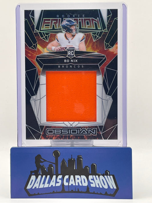 2024 Panini Obsidian #ERM-BNK Bo Nix Rookie Eruption Relic