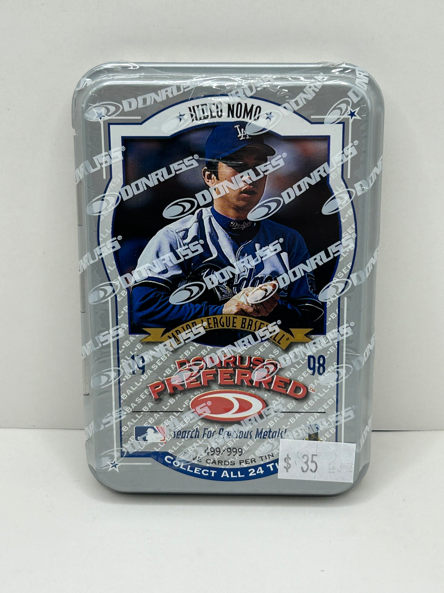 1998 Donruss Preferred Hideo Nomo Tin #499/999 5 Cards Per Tin