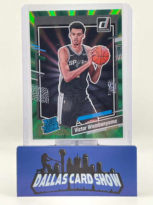 2023-24 Panini Donruss Victor Wembanyama Green Sunburst Rookie RC