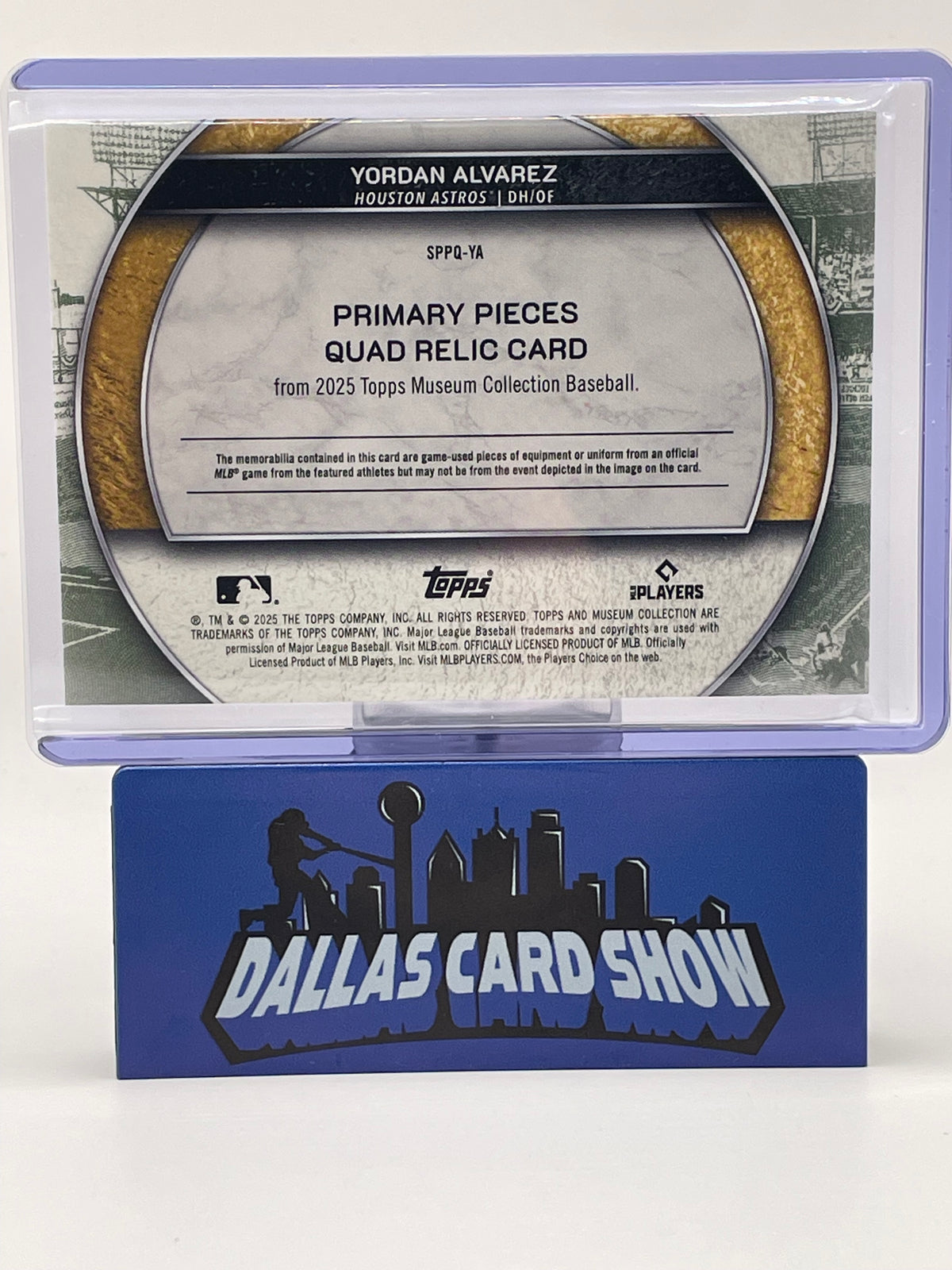 2025 Museum Collection #SPPQ-YA Yordan Alvarez Primary Quad Relic /99