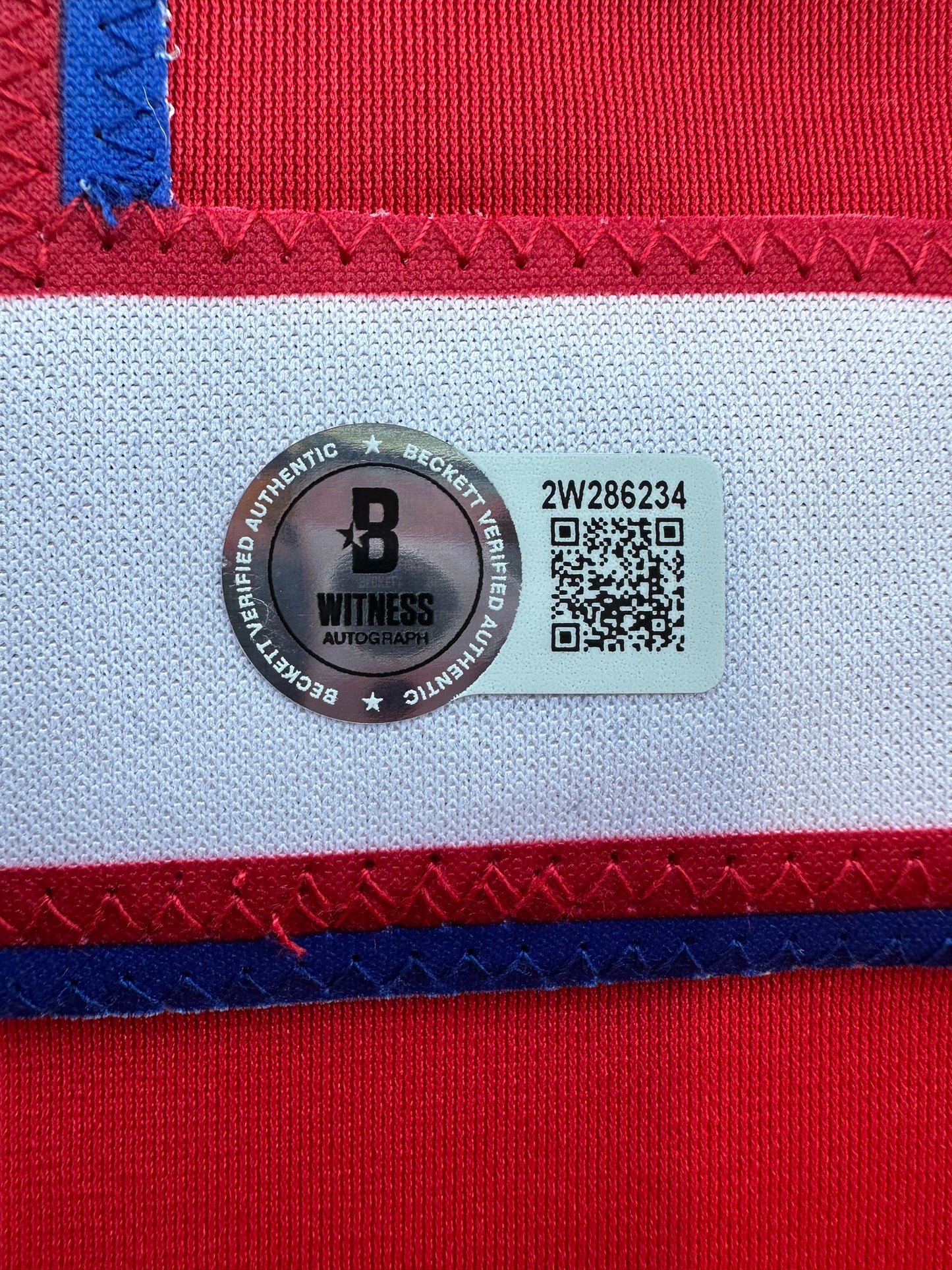 EVAN CARTER TEXAS RANGERS SIGNED Red JERSEY XL BAS COA