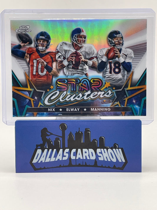 2024 Topps Chrome Cosmic #SCl2 Nix/Elway/Manning Star Clusters