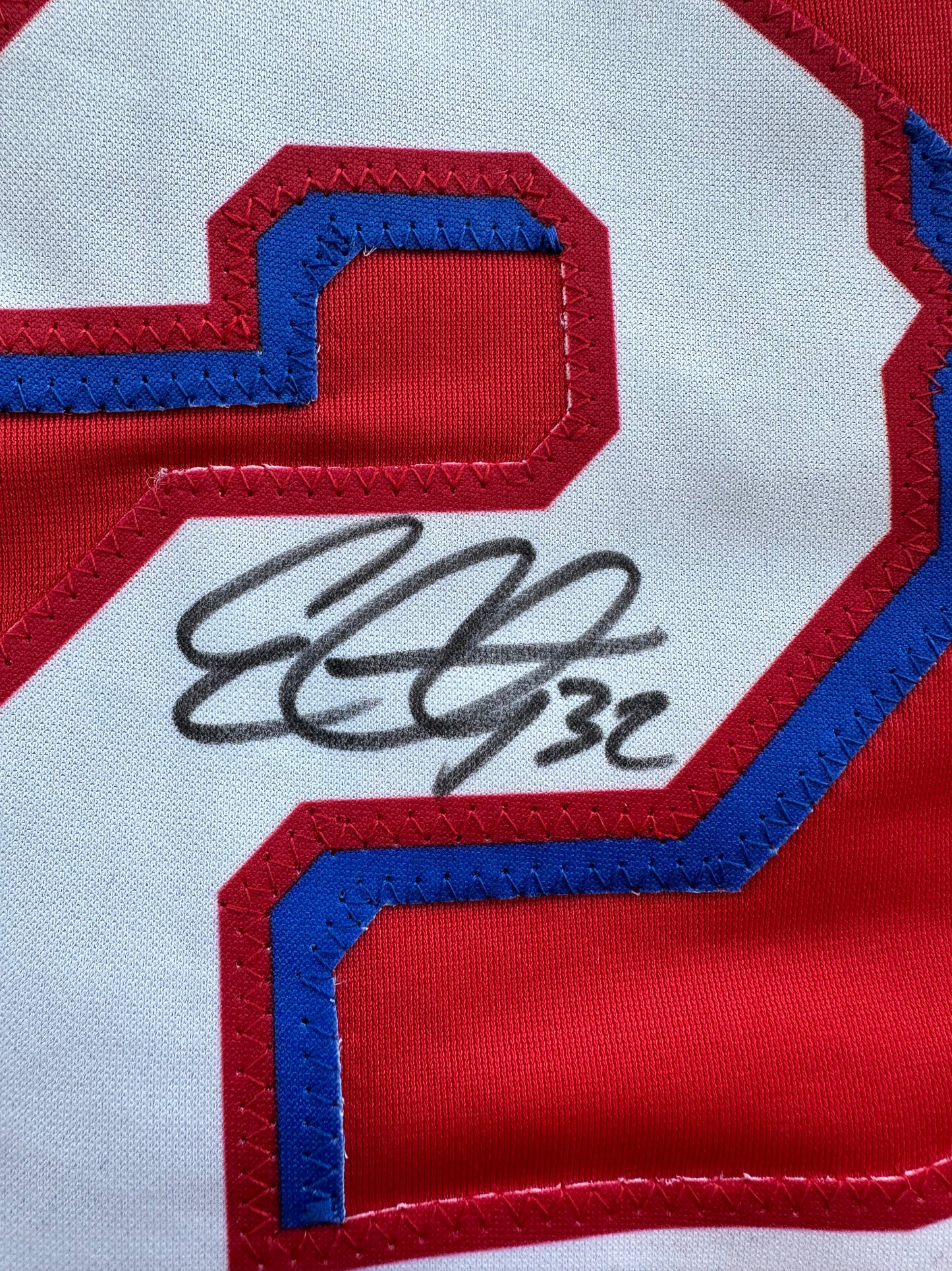 EVAN CARTER TEXAS RANGERS SIGNED Red JERSEY XL BAS COA