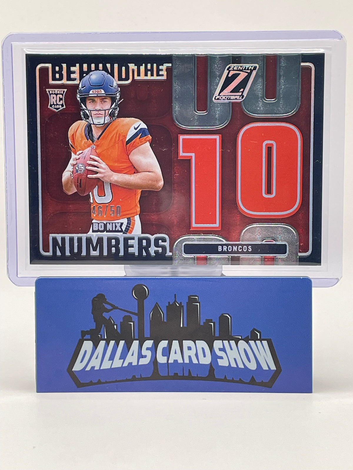 2024 Panini Zenith #4 Bo Nix Behind The Numbers Rookie RC /50