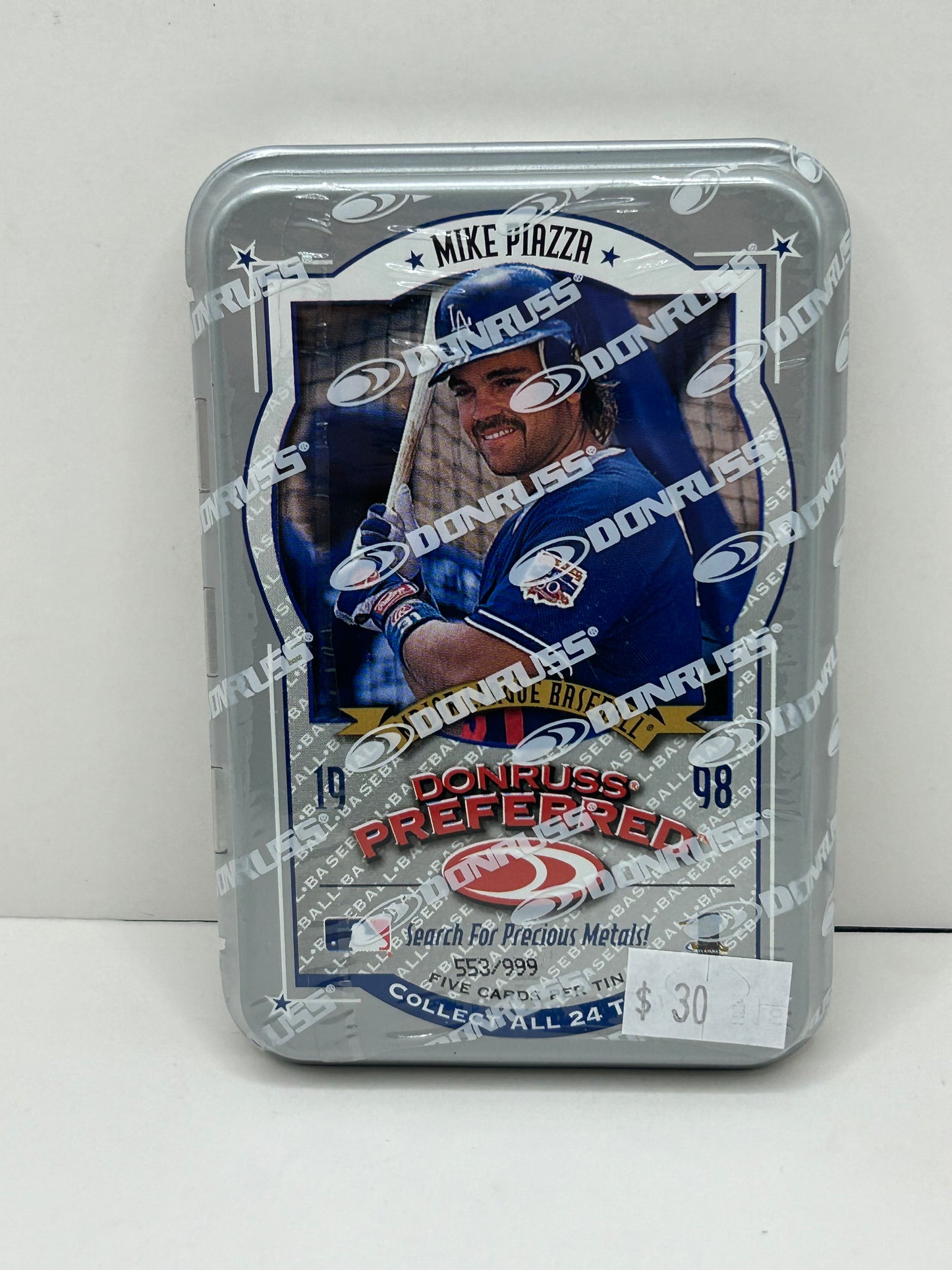 1998 Donruss Preferred Mike Piazza Tin #553/999 5 Cards Per Tin