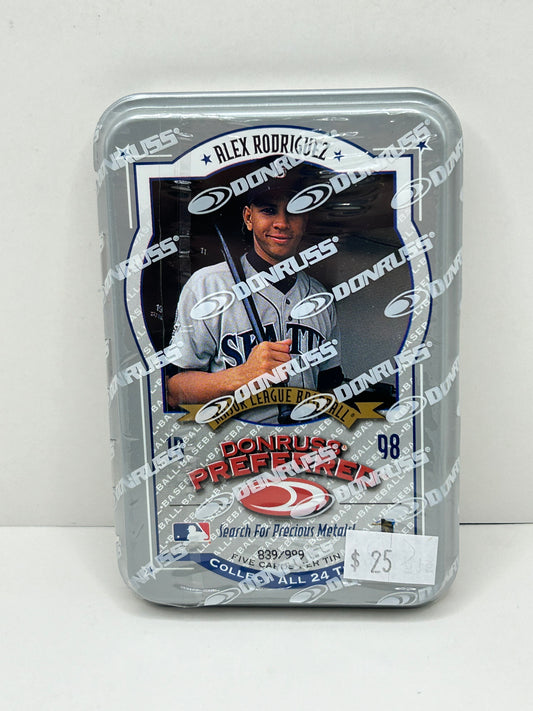 1998 Donruss Preferred Alex Rodriguez  Tin #839/999 5 Cards Per Tin