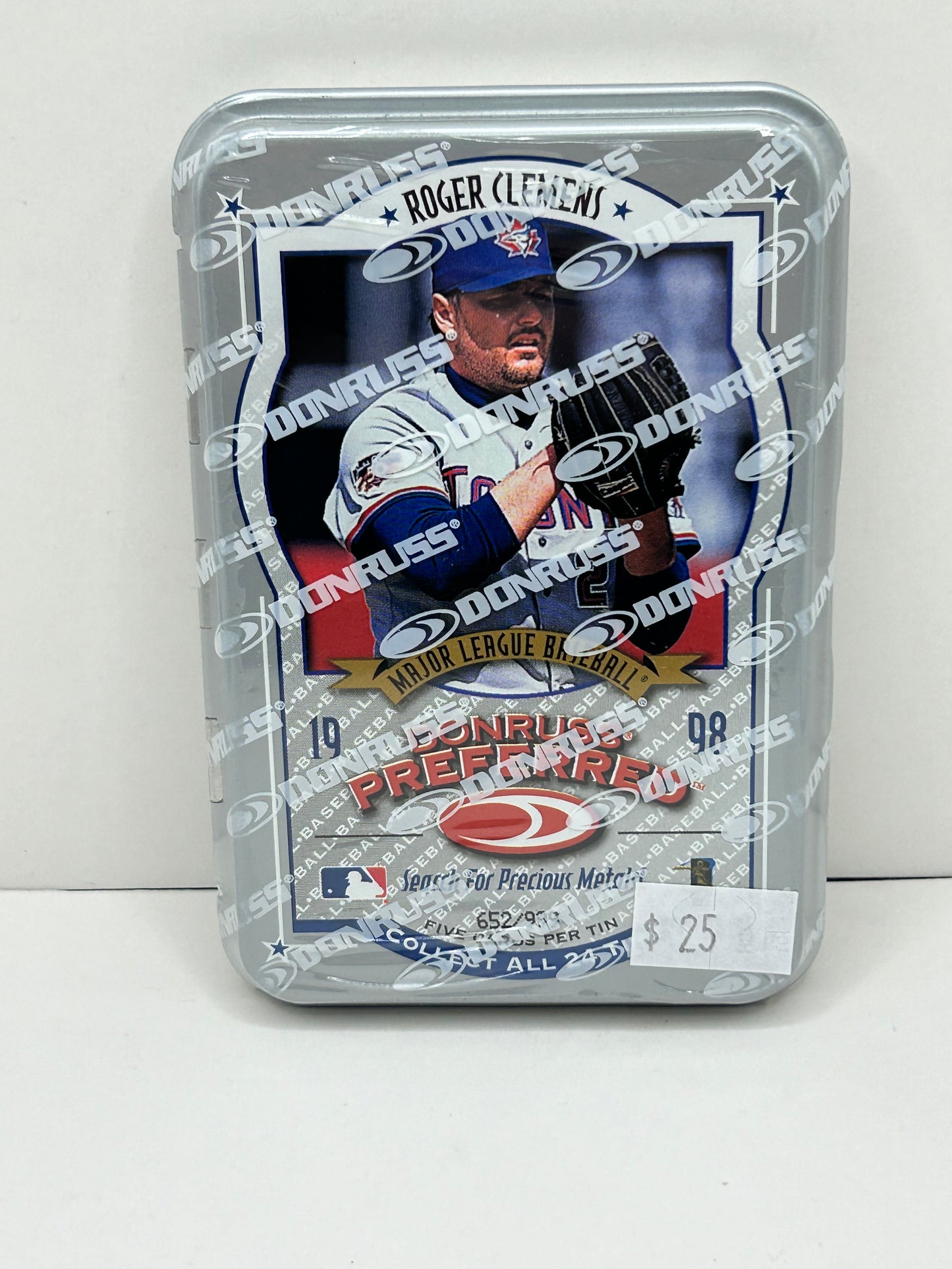 1998 Donruss Preferred Roger Clemens Tin #652/999 5 Cards Per Tin