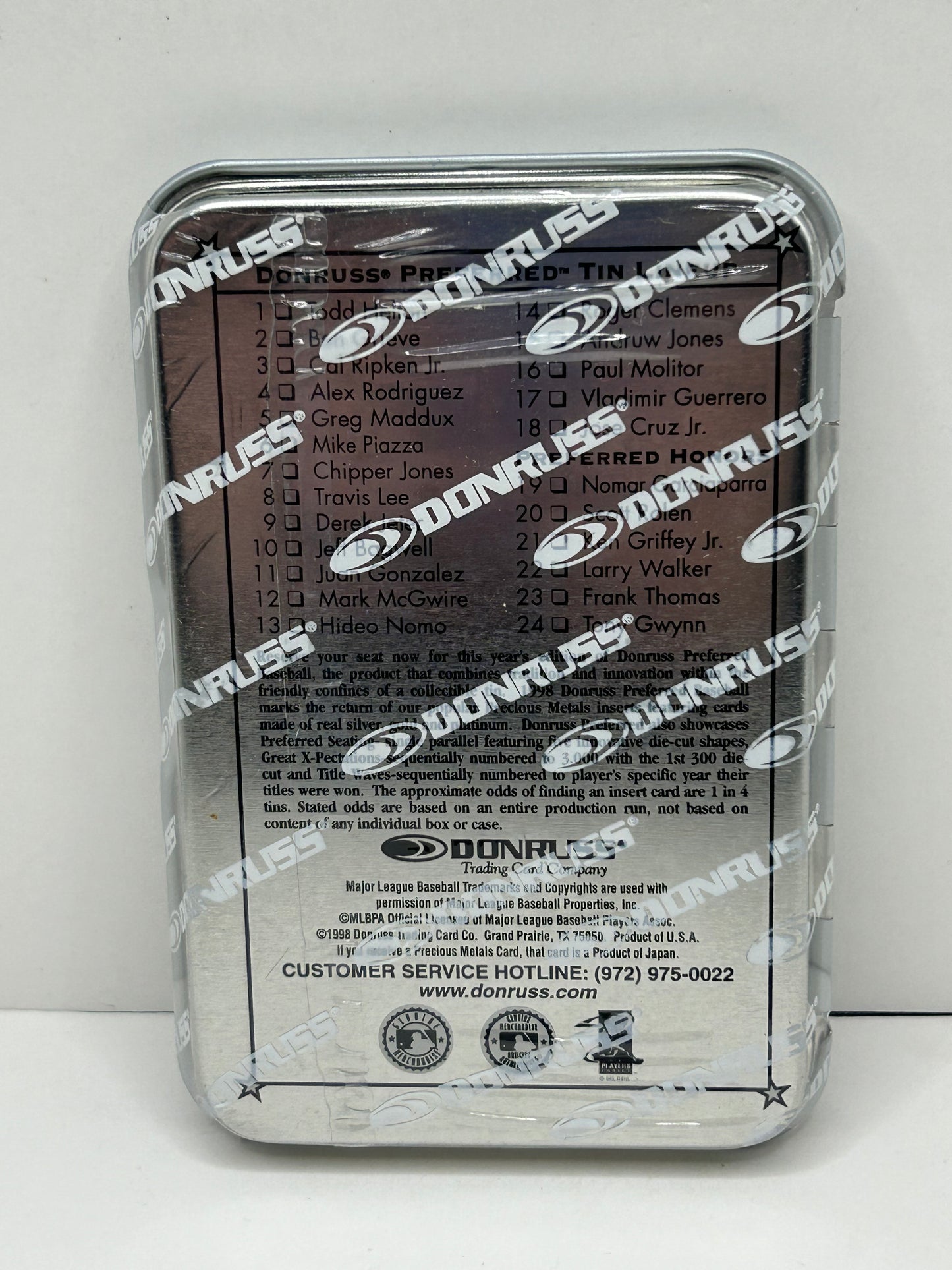 1998 Donruss Preferred Roger Clemens Tin #652/999 5 Cards Per Tin