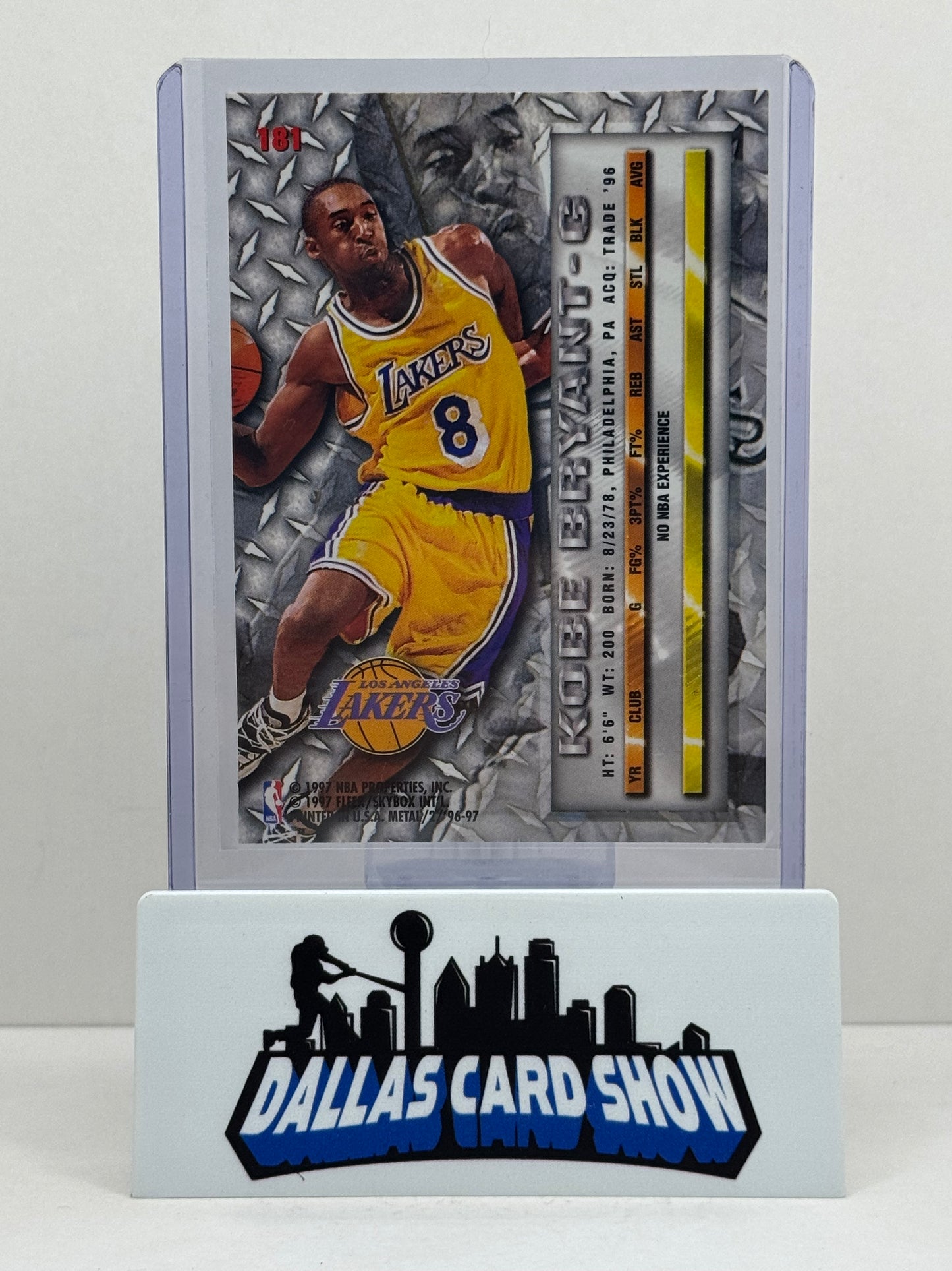1996-97 Fleer Metal #181 Kobe Bryant Los Angeles Lakers