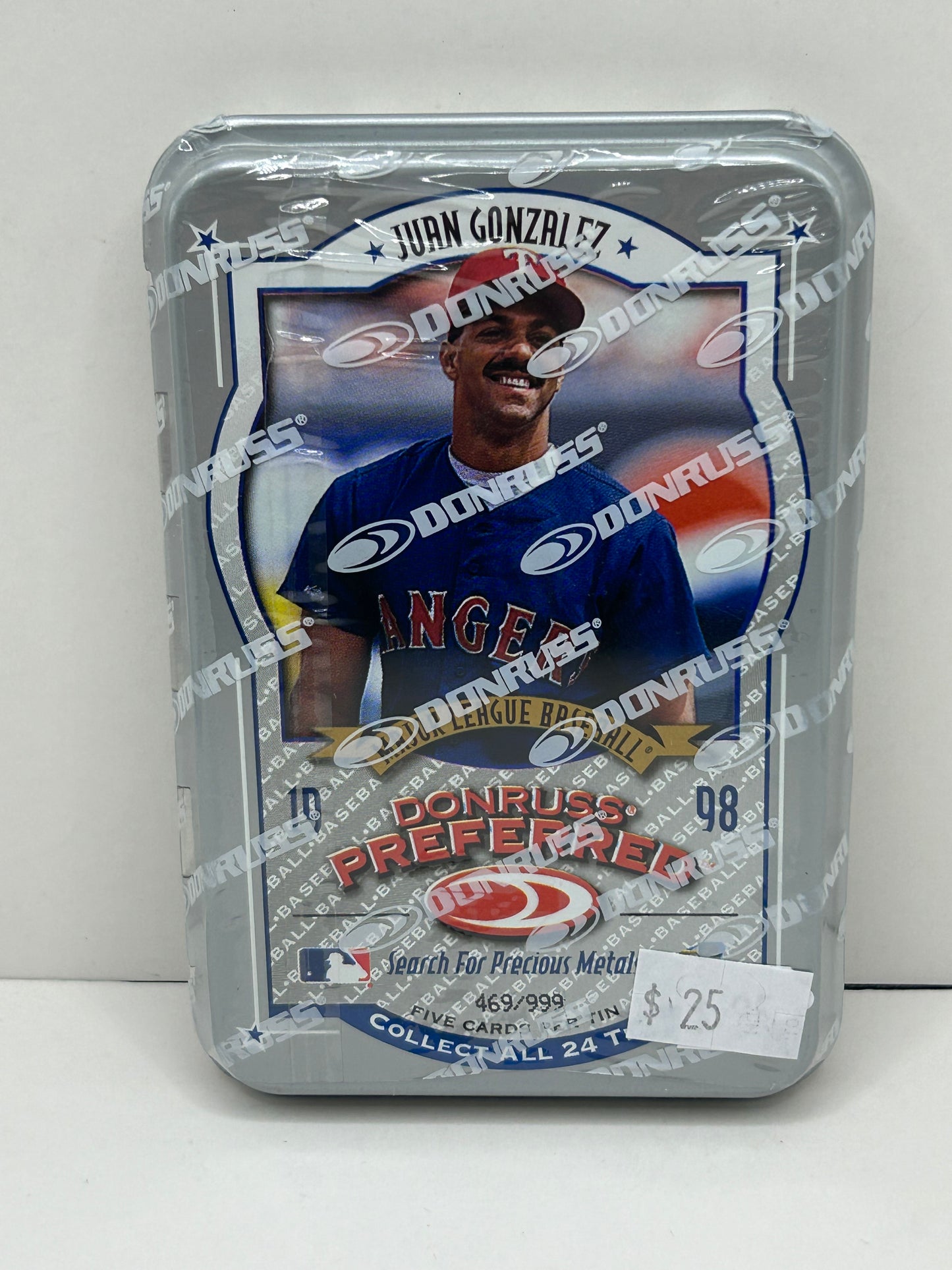 1998 Donruss Preferred Juan Gonzalez Tin #469/999 5 Cards Per Tin