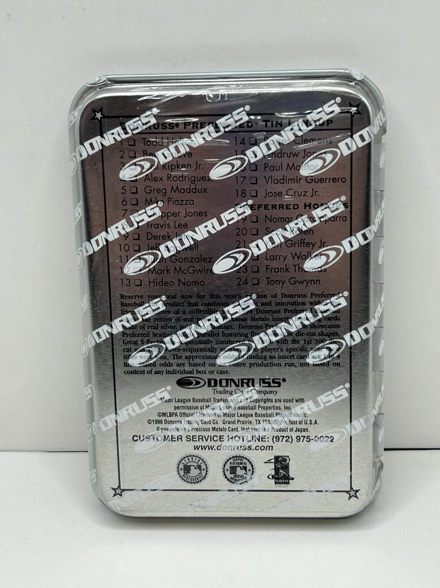 1998 Donruss Preferred Juan Gonzalez Tin #469/999 5 Cards Per Tin