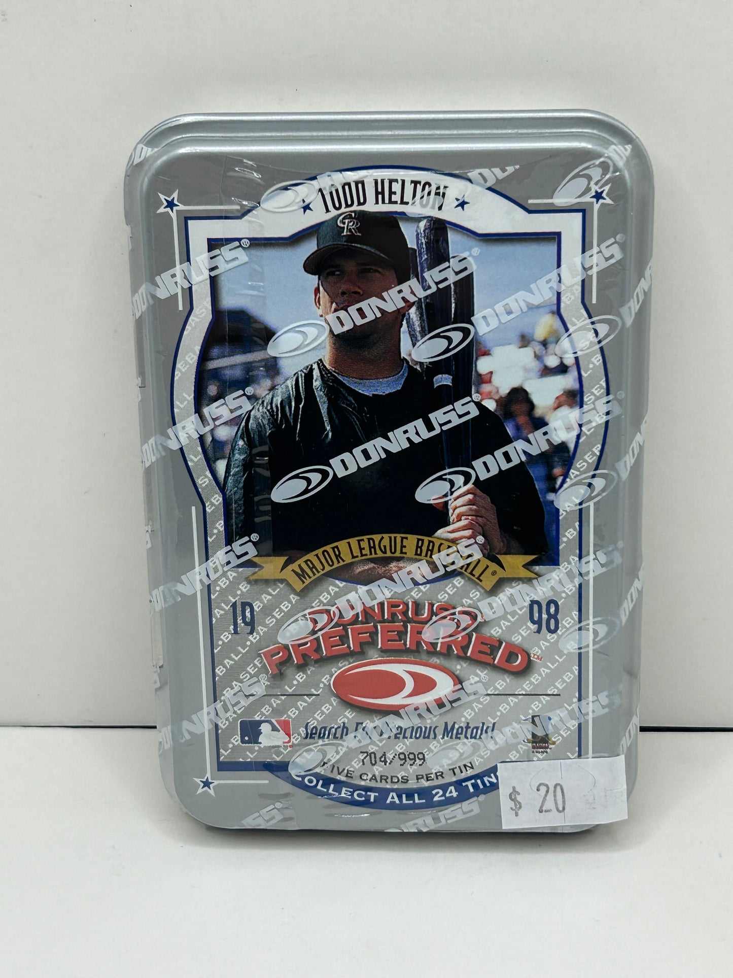 1998 Donruss Preferred Todd Helton Tin #704/999 5 Cards Per Tin