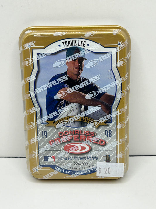 1998 Donruss Preferred Travis Lee Gold Tin #224/999 5 Cards Per Tin