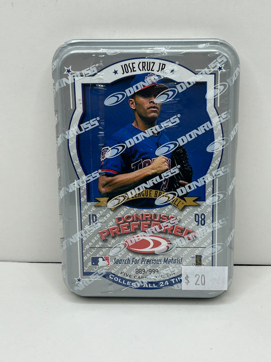 1998 Donruss Preferred Jose Cruz Jr Tin #889/999 5 Cards Per Tin