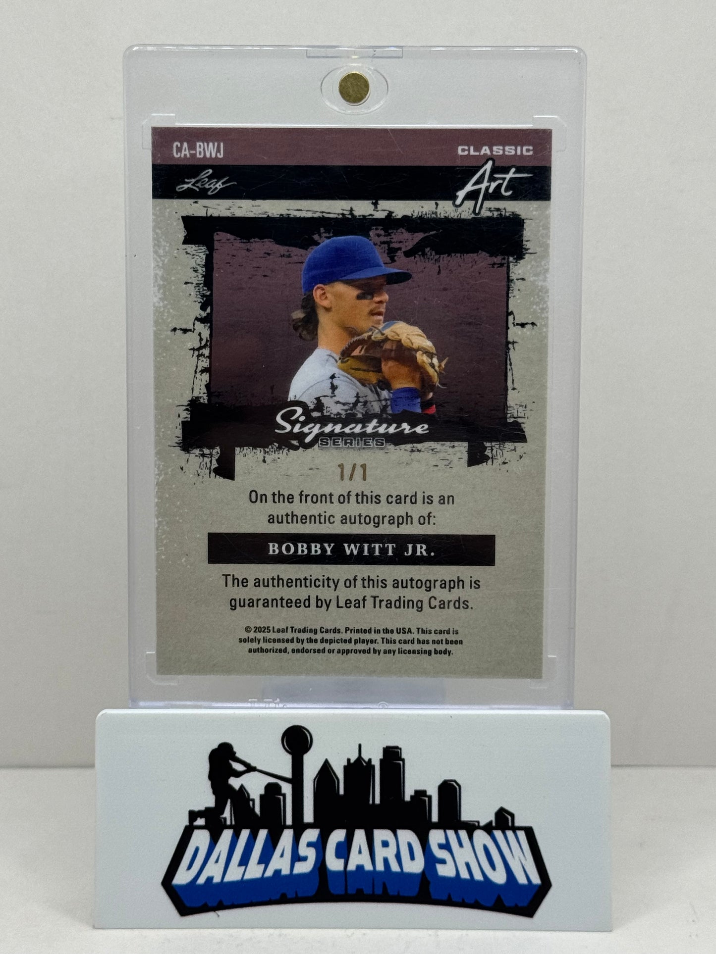 2025 Leaf Classic Art #CA-BWJ Bobby Witt Jr. Cracked Ice Autograph 1/1