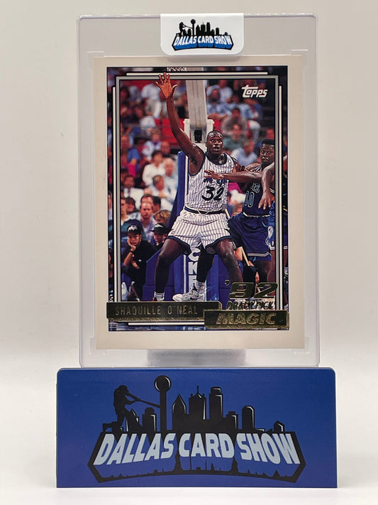 1992-93 Topps Shaquille O'Neal Gold Rookie RC #362 Magic