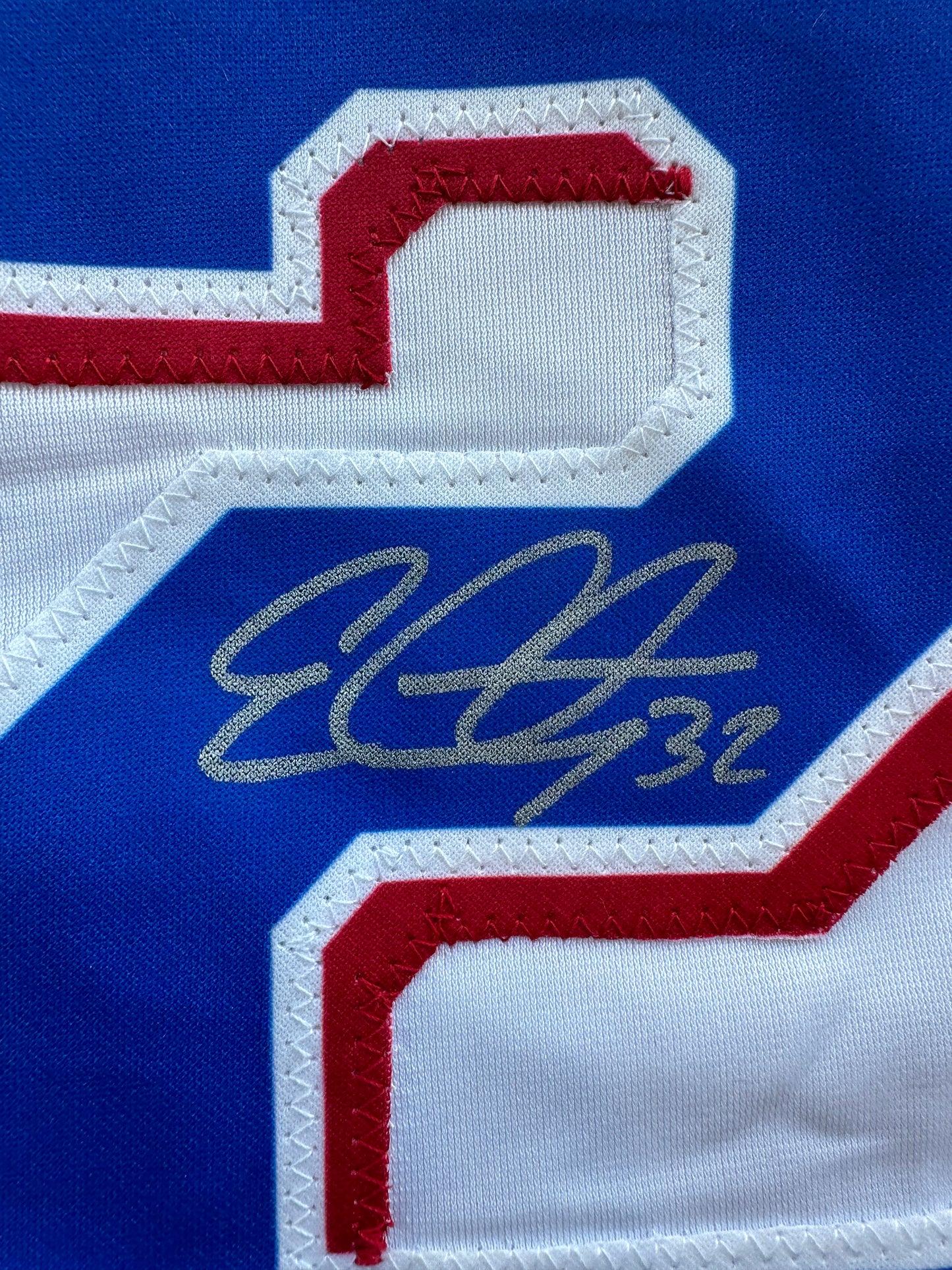 EVAN CARTER TEXAS RANGERS SIGNED Home JERSEY XL BAS COA