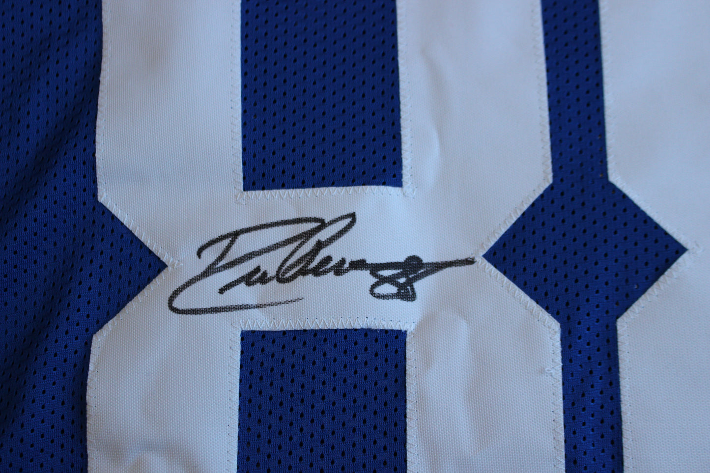 DREW PEARSON SIGNED FOOTBALL JERSEY Dallas Cowboys Tulsa w/HOF 21 BAS COA