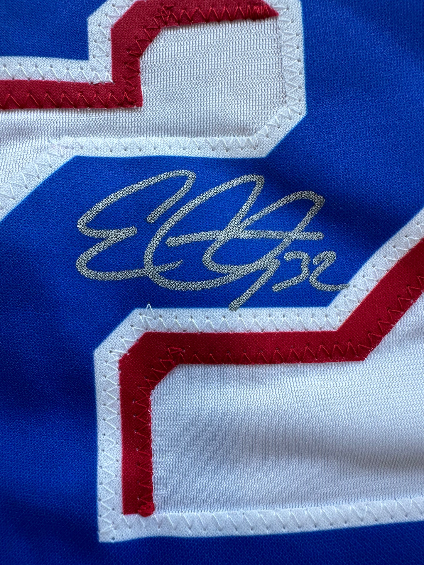 EVAN CARTER TEXAS RANGERS SIGNED Home JERSEY XL BAS COA