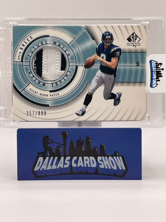 2001 Upper Deck SP Authentic #101 Drew Bree's Future Watch Game Used Relic /800