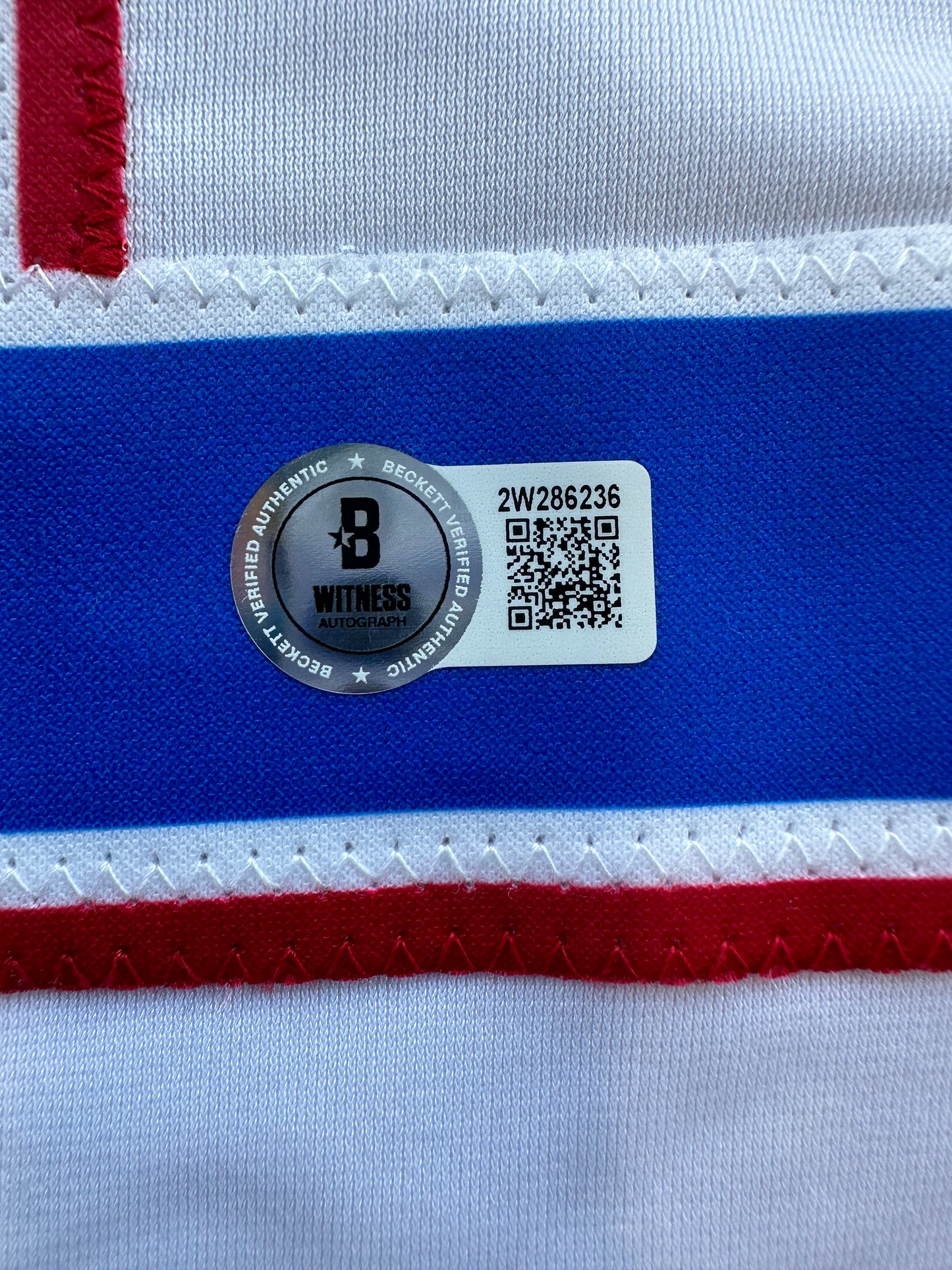 EVAN CARTER TEXAS RANGERS SIGNED Home JERSEY XL BAS COA