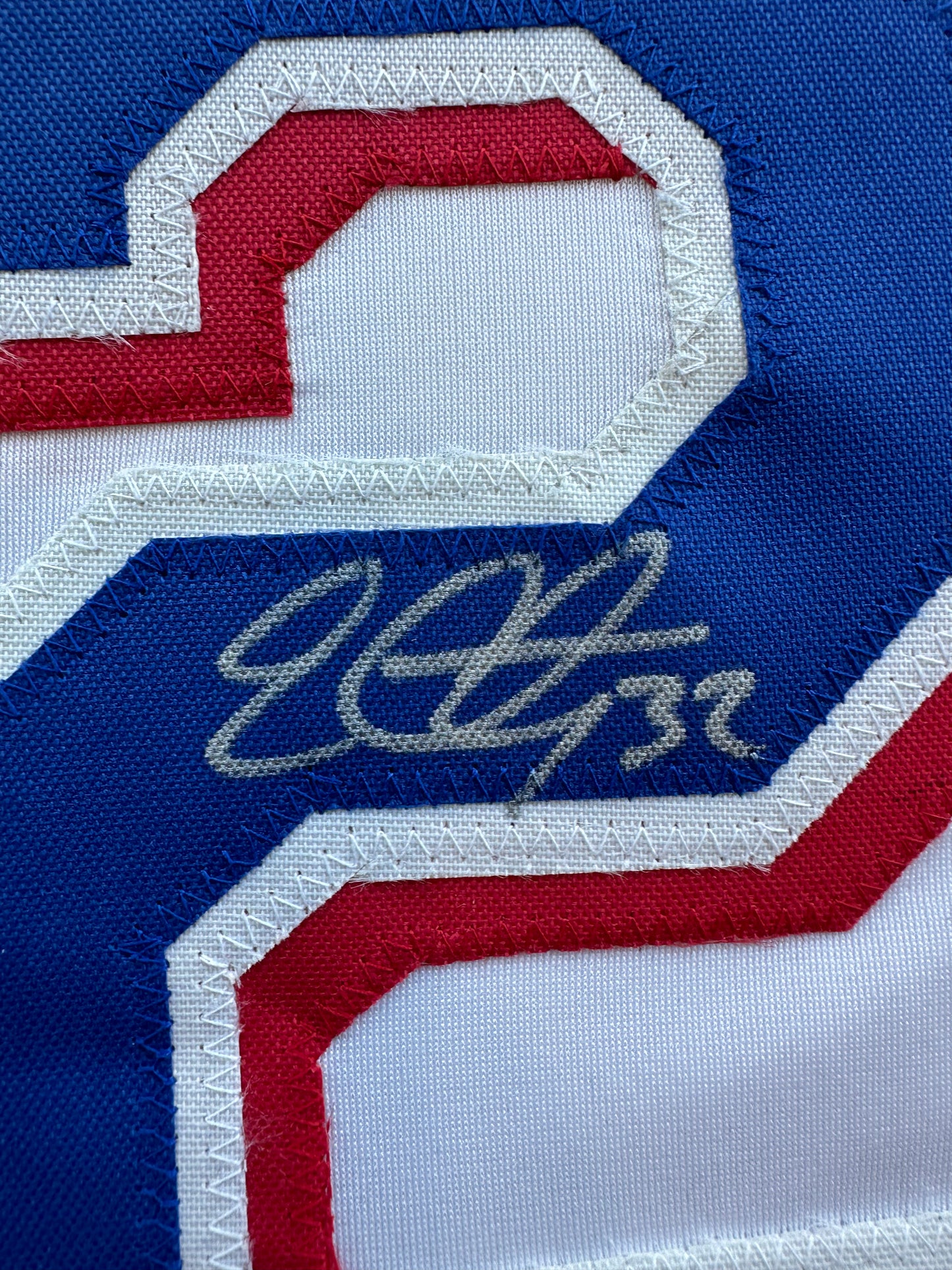 EVAN CARTER TEXAS RANGERS SIGNED Home JERSEY XL BAS COA