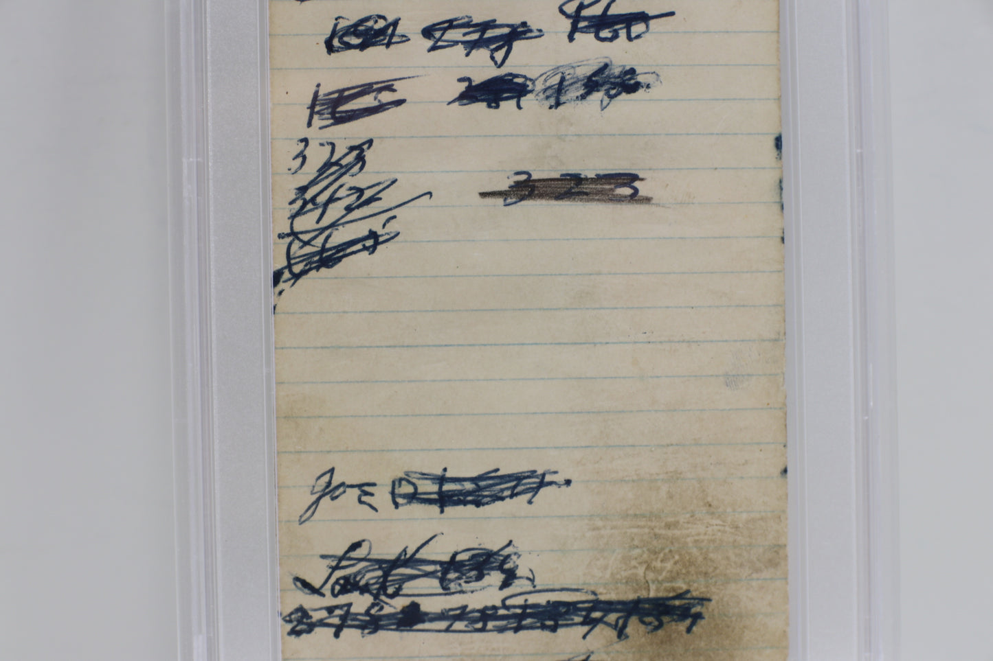 SHOELESS JOE JACKSON SIGNED NOTE PAGE Chicago White Black Sox PSA Slab BAS JSA