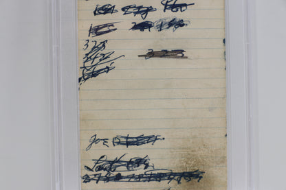 SHOELESS JOE JACKSON SIGNED NOTE PAGE Chicago White Black Sox PSA Slab BAS JSA