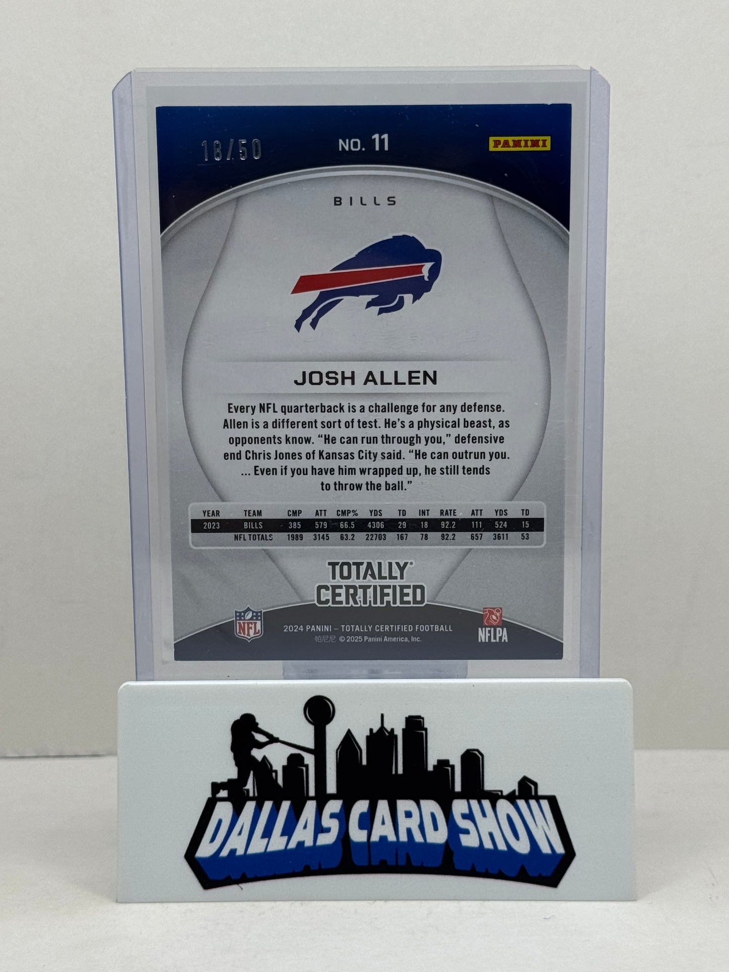 2024 Panini Totally Certified #11 Josh Allen Camo /50 Bills
