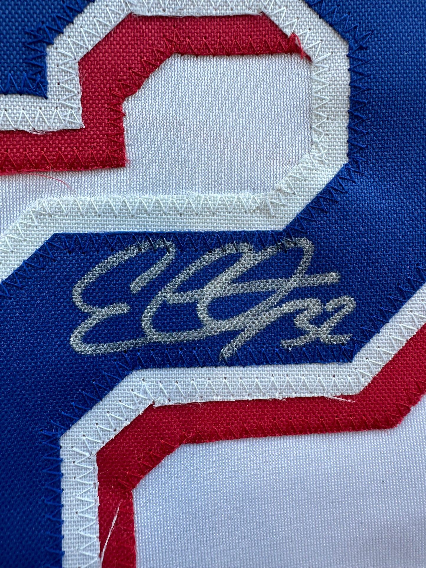 EVAN CARTER TEXAS RANGERS SIGNED Home JERSEY XL BAS COA
