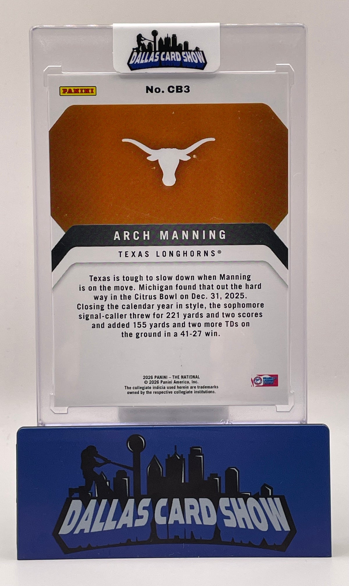 2026 Panini NSCC Case Breaker #CB3 Arch Manning Rookie /49