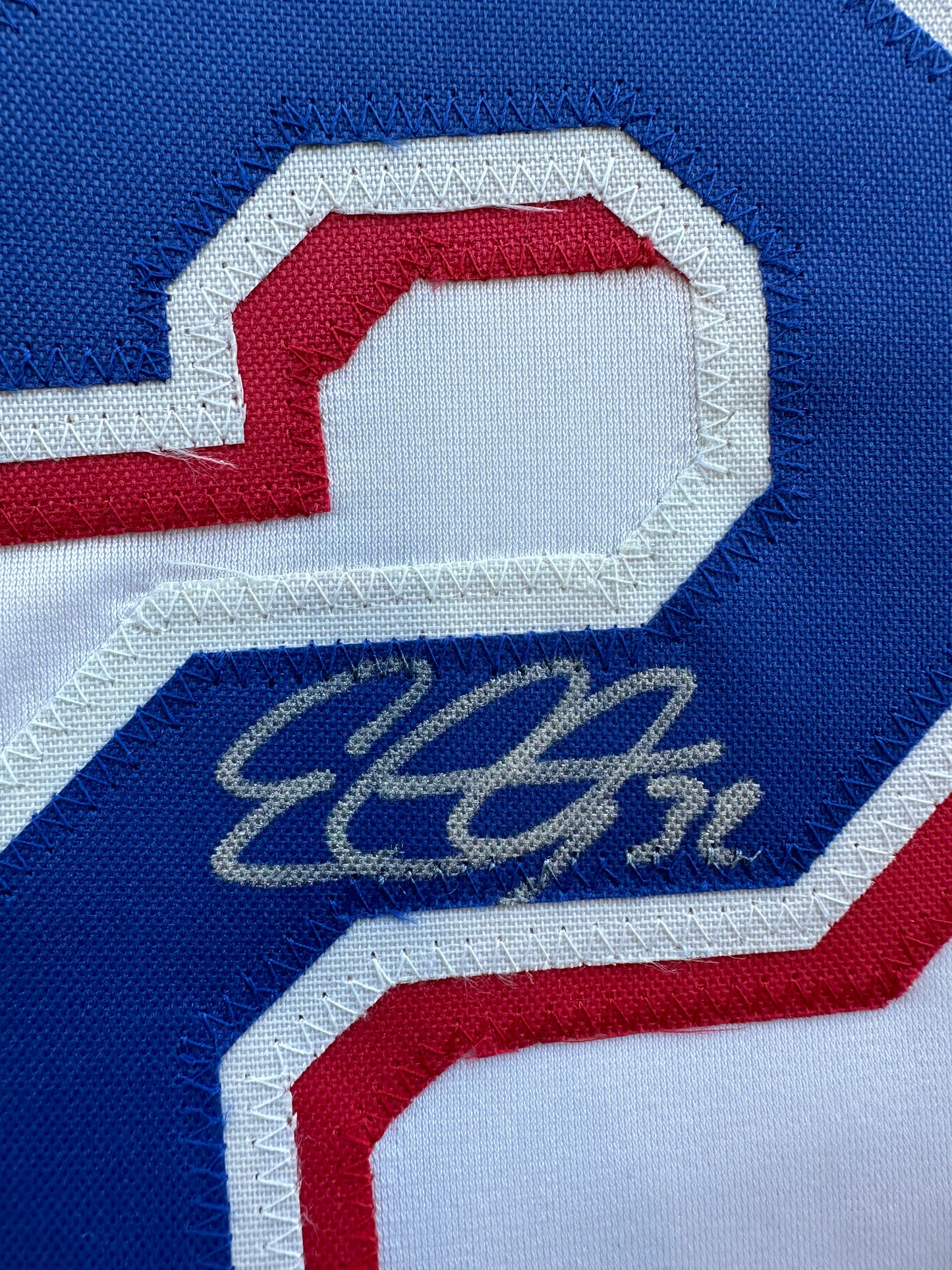 EVAN CARTER TEXAS RANGERS SIGNED Home JERSEY XL BAS COA