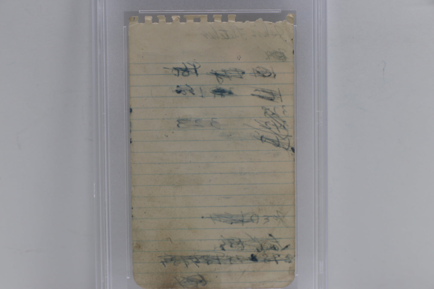 SHOELESS JOE JACKSON SIGNED NOTE PAGE Chicago White Black Sox PSA Slab BAS JSA