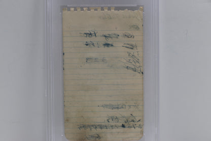 SHOELESS JOE JACKSON SIGNED NOTE PAGE Chicago White Black Sox PSA Slab BAS JSA