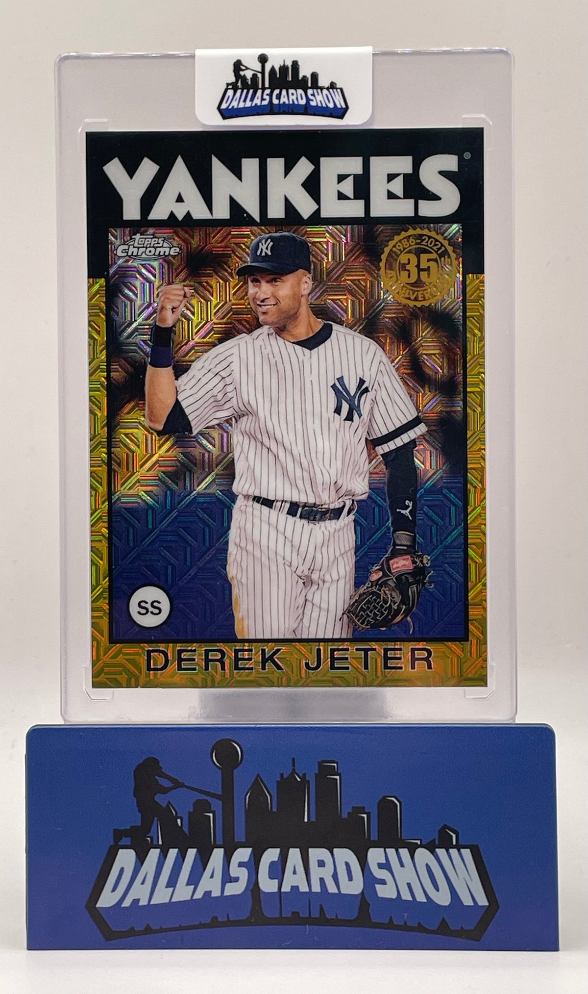 2021 Topps Chrome #86TC-34 Derek Jeter Gold Silver Pack 02/50 Jersey #