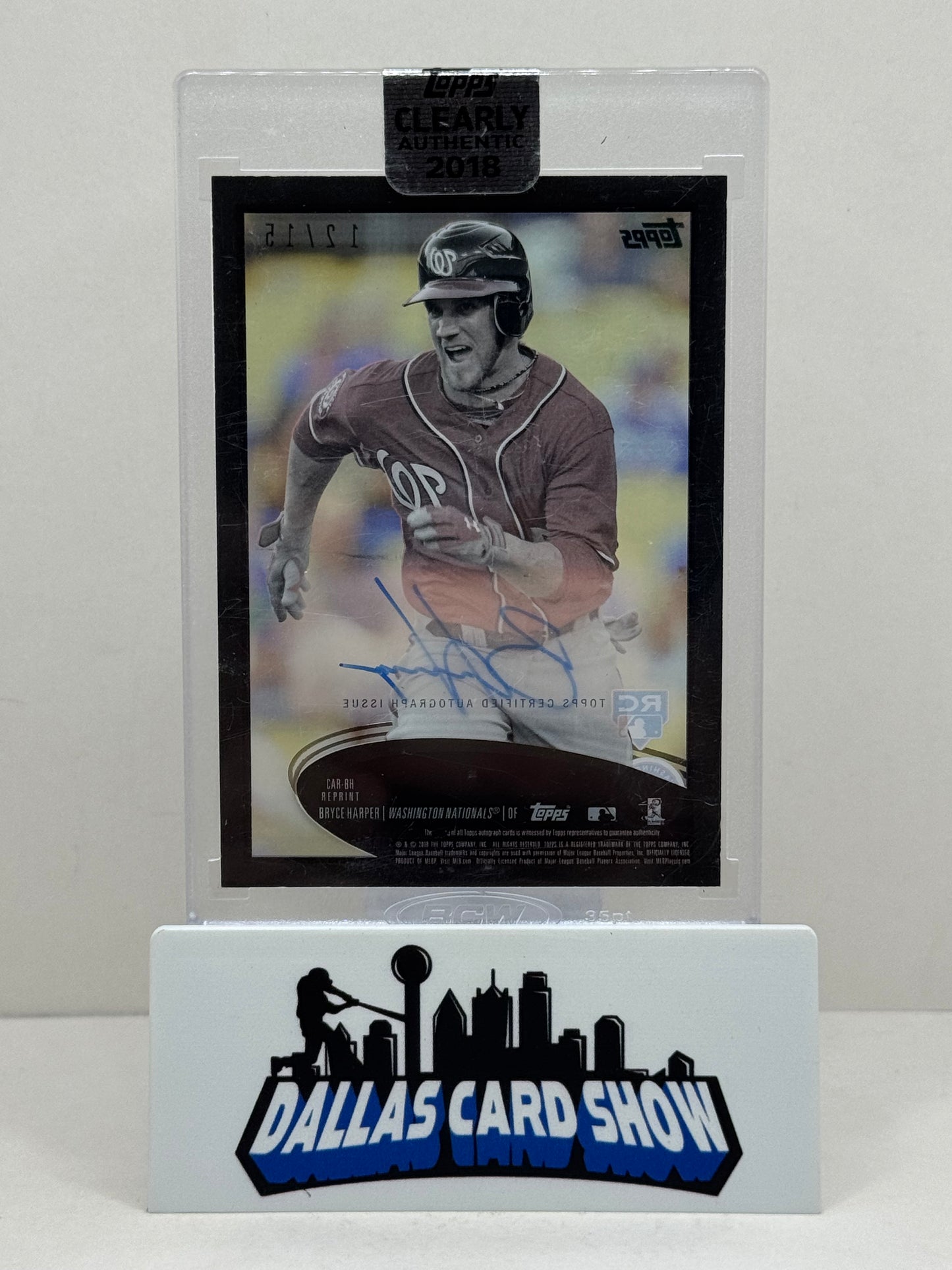2018 Topps Clearly #CAR-BH Bryce Harper Rookie Debut Autograph /15