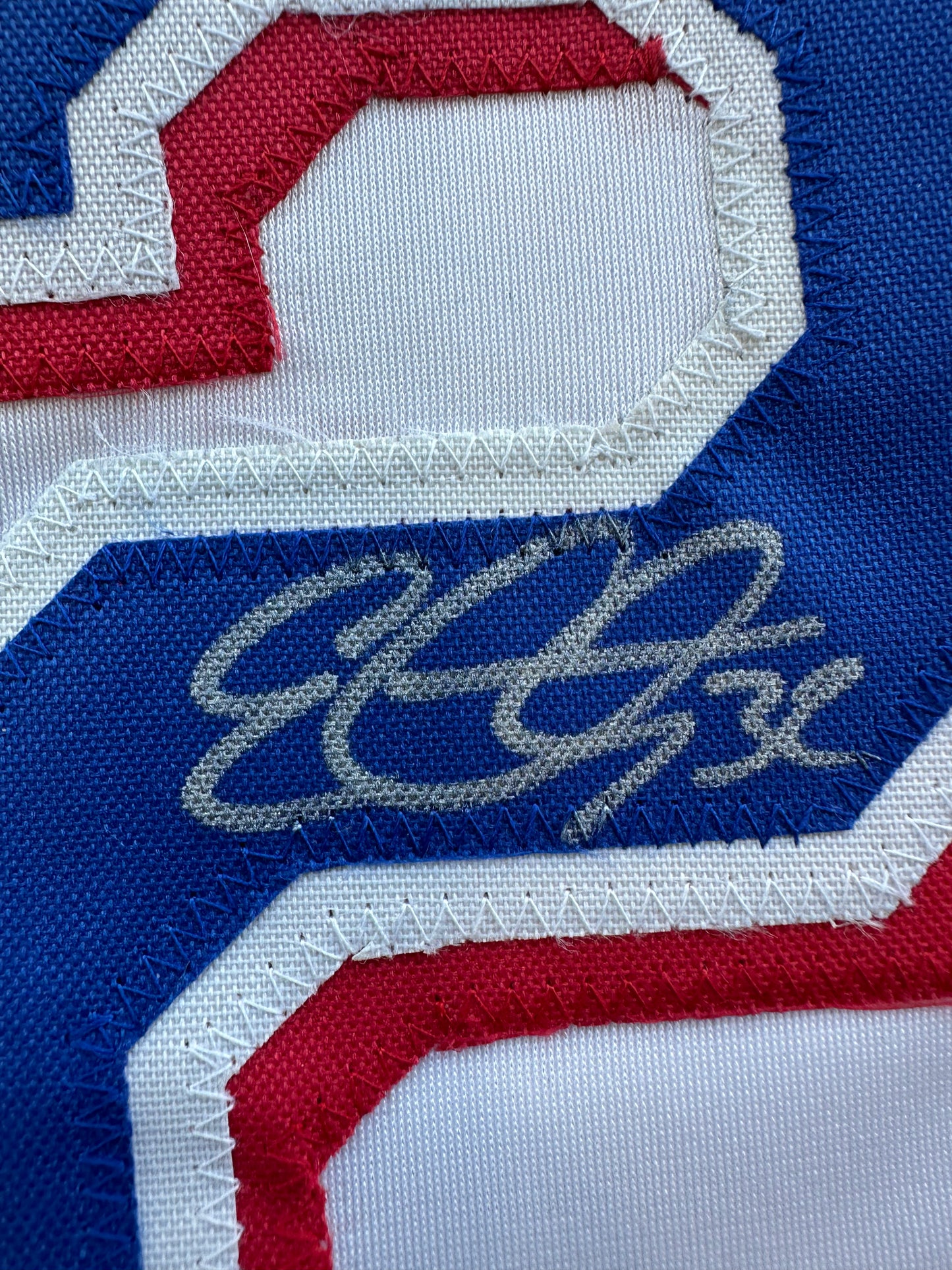 EVAN CARTER TEXAS RANGERS SIGNED Home JERSEY XL BAS COA