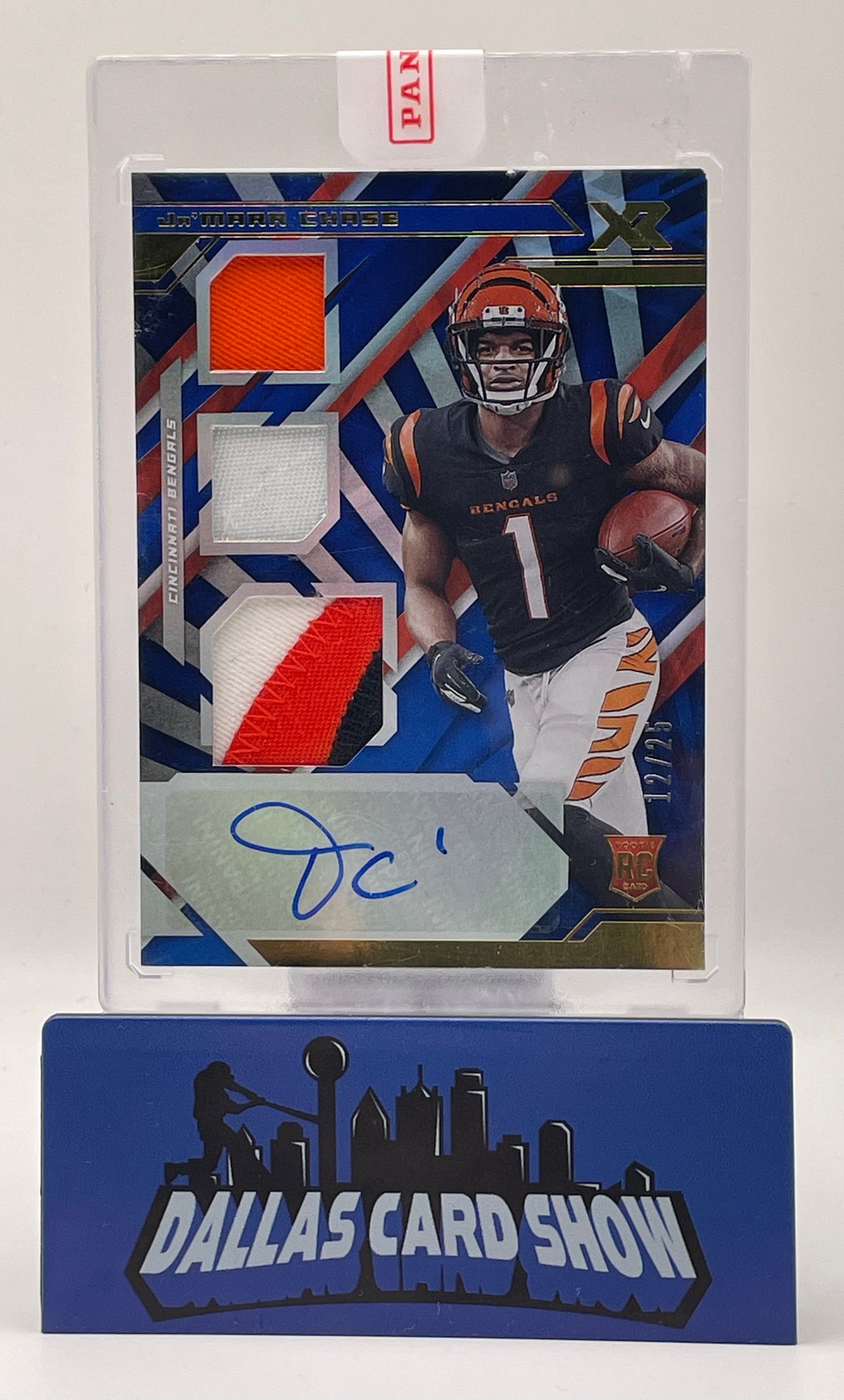 2021 Panini XR #205 Ja'Marr Chase Blue Rookie Patch Autograph /25