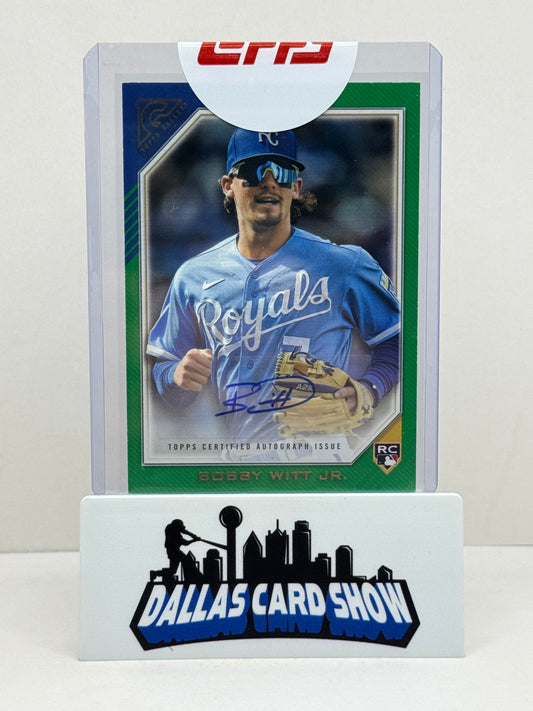 2022 Topps Gallery #RA-BW Bobby Witt Jr. Green Rookie Autograph /99